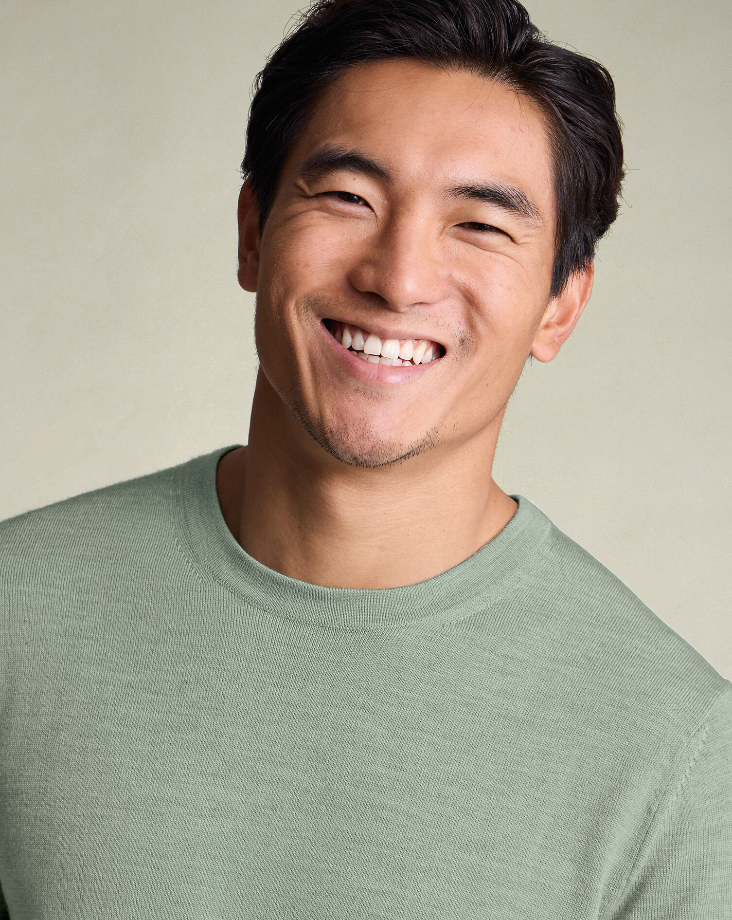 Pure Merino Crew Neck Sweater - Pale Teal