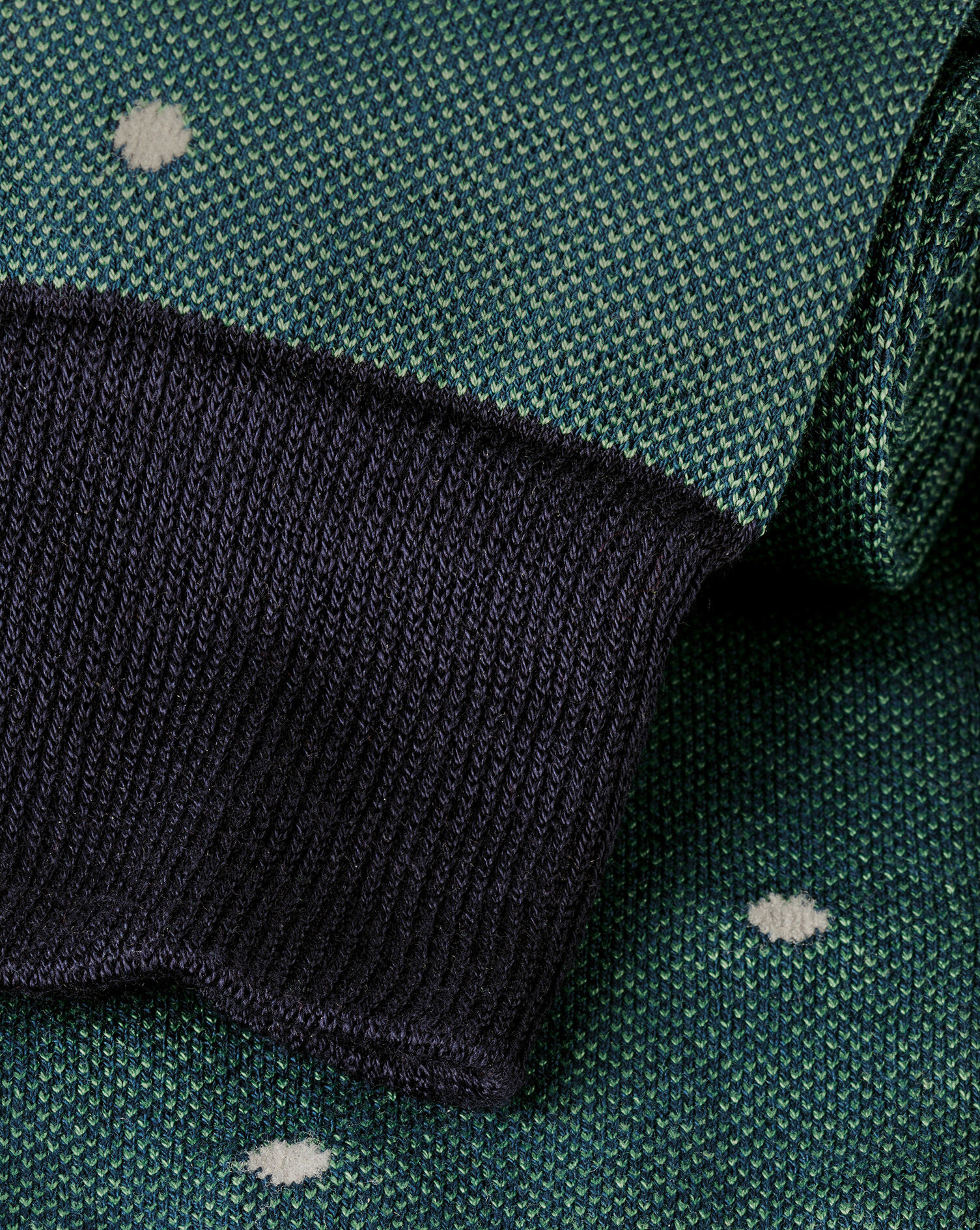 Spot Socks - Green & Silver