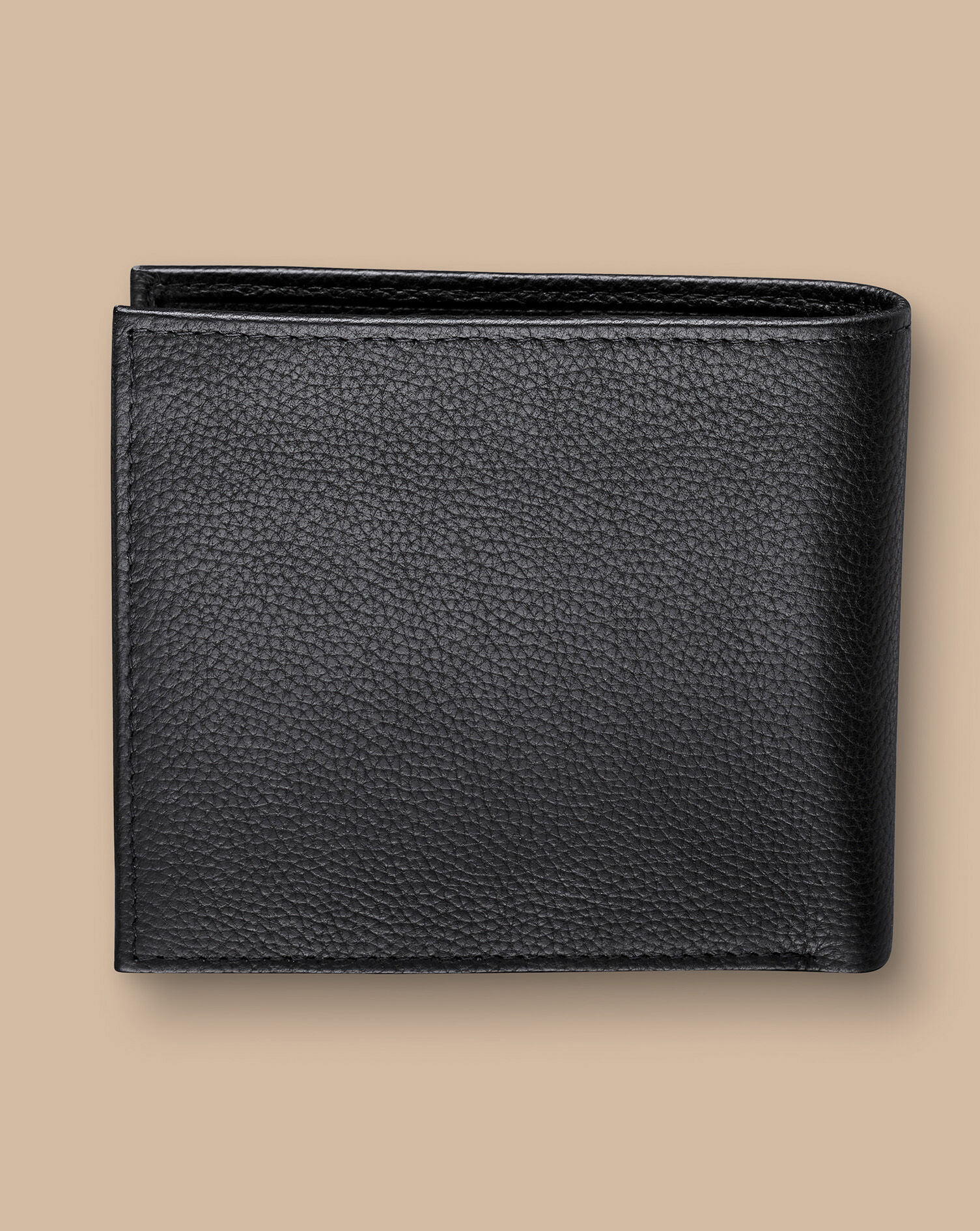 Grain Leather Wallet - Black