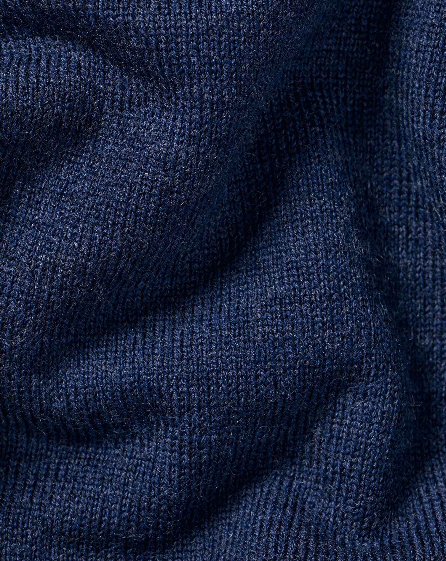 Pure Merino Quarter Zip Sweater - Ink Blue