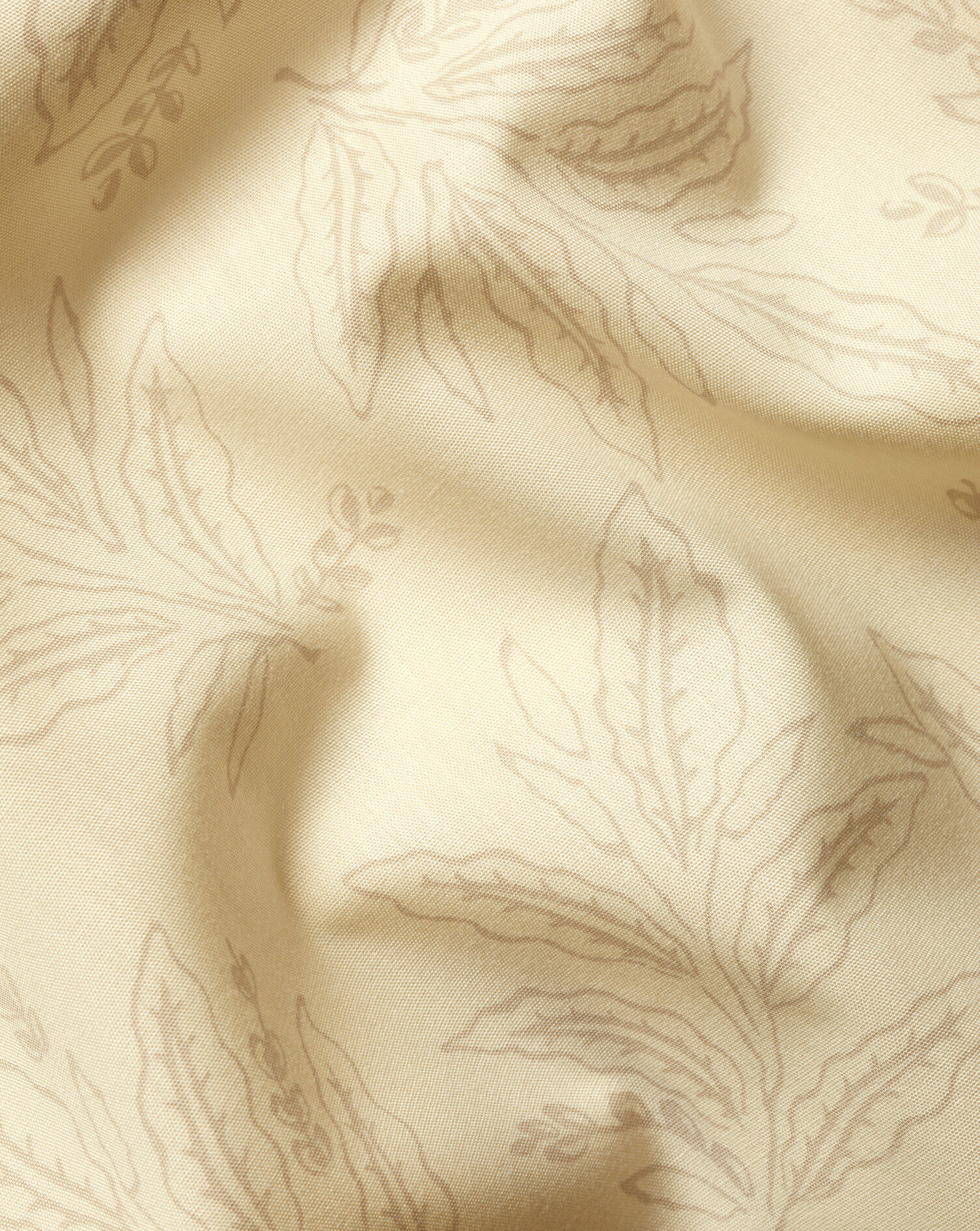 Non-Iron Poplin Print Short Sleeve Shirt - Yellow
