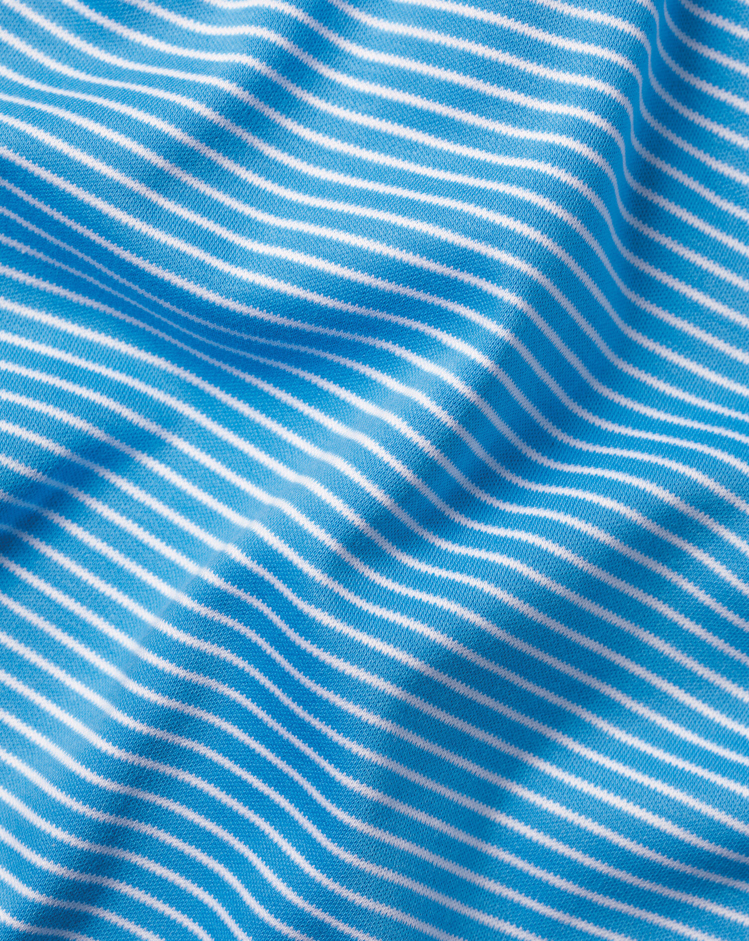 Performance Stripe Polo - Turquoise