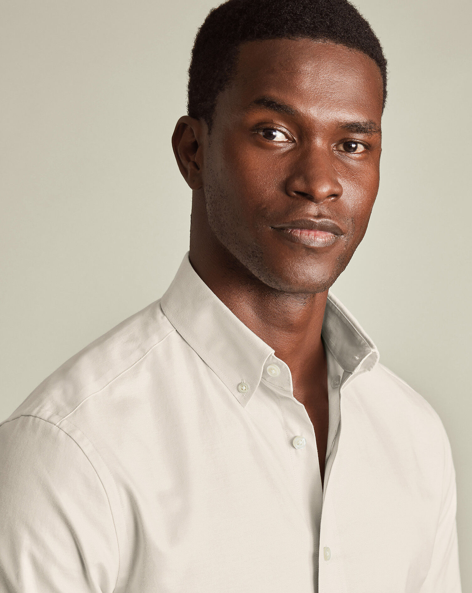 Brushed Cotton Twill Shirt - Cream
