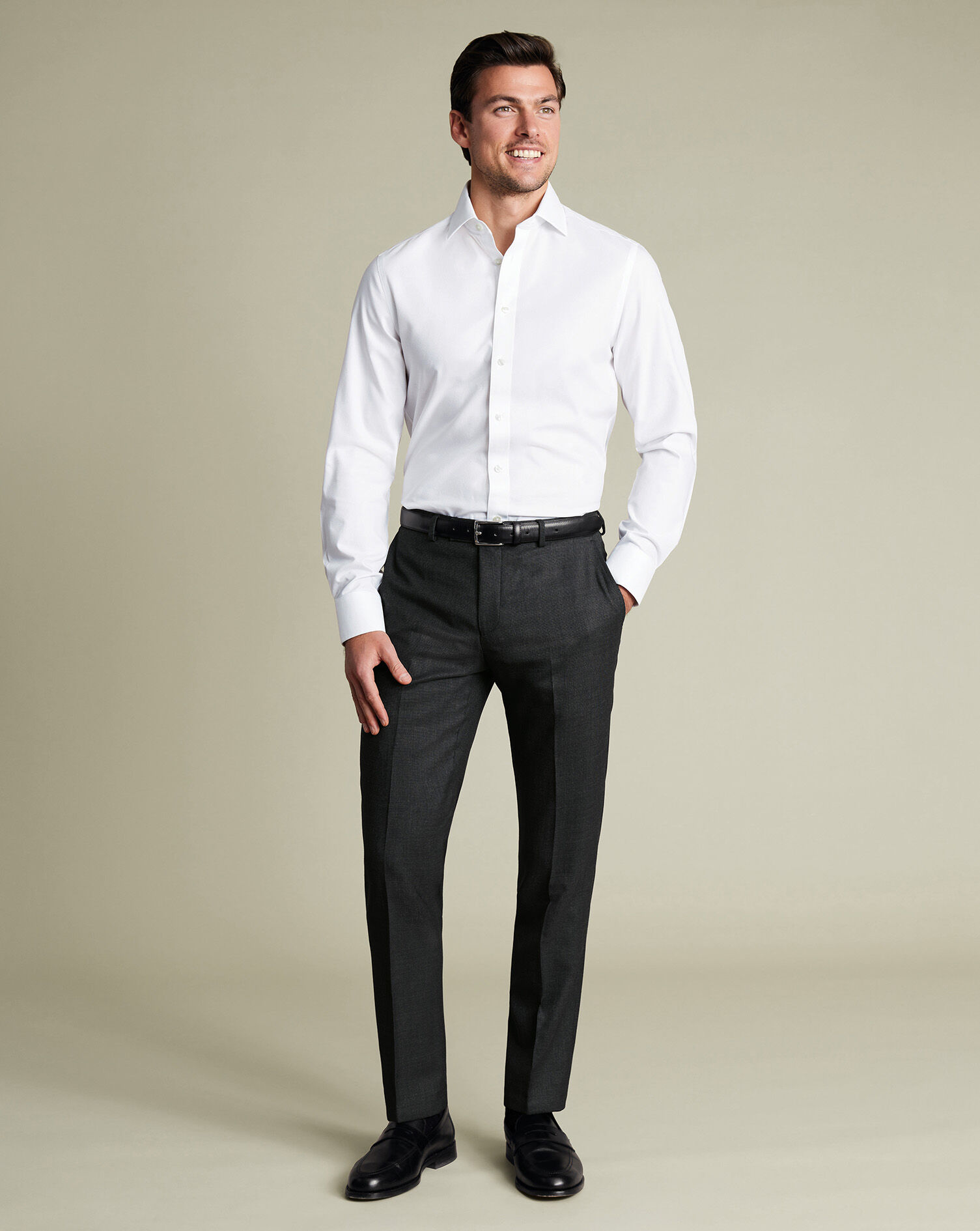 Ultimate Performance End-on-End Suit Pants - Charcoal Gray