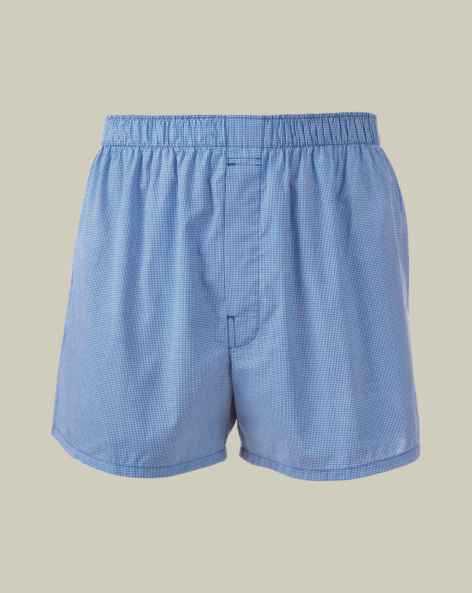 Micro Grid Woven Boxers - Royal Blue