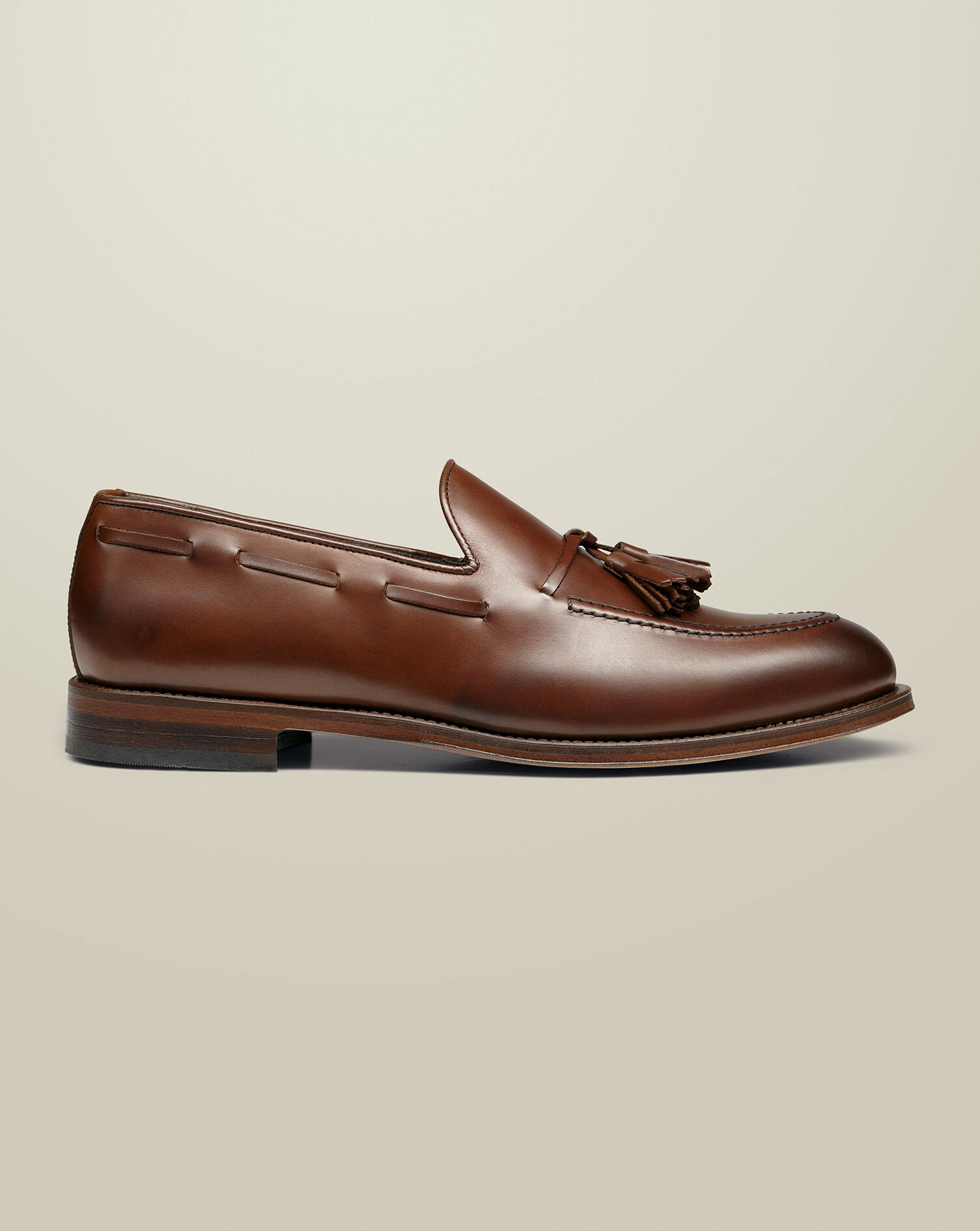 Leather Tassel Loafers - Chestnut Brown
