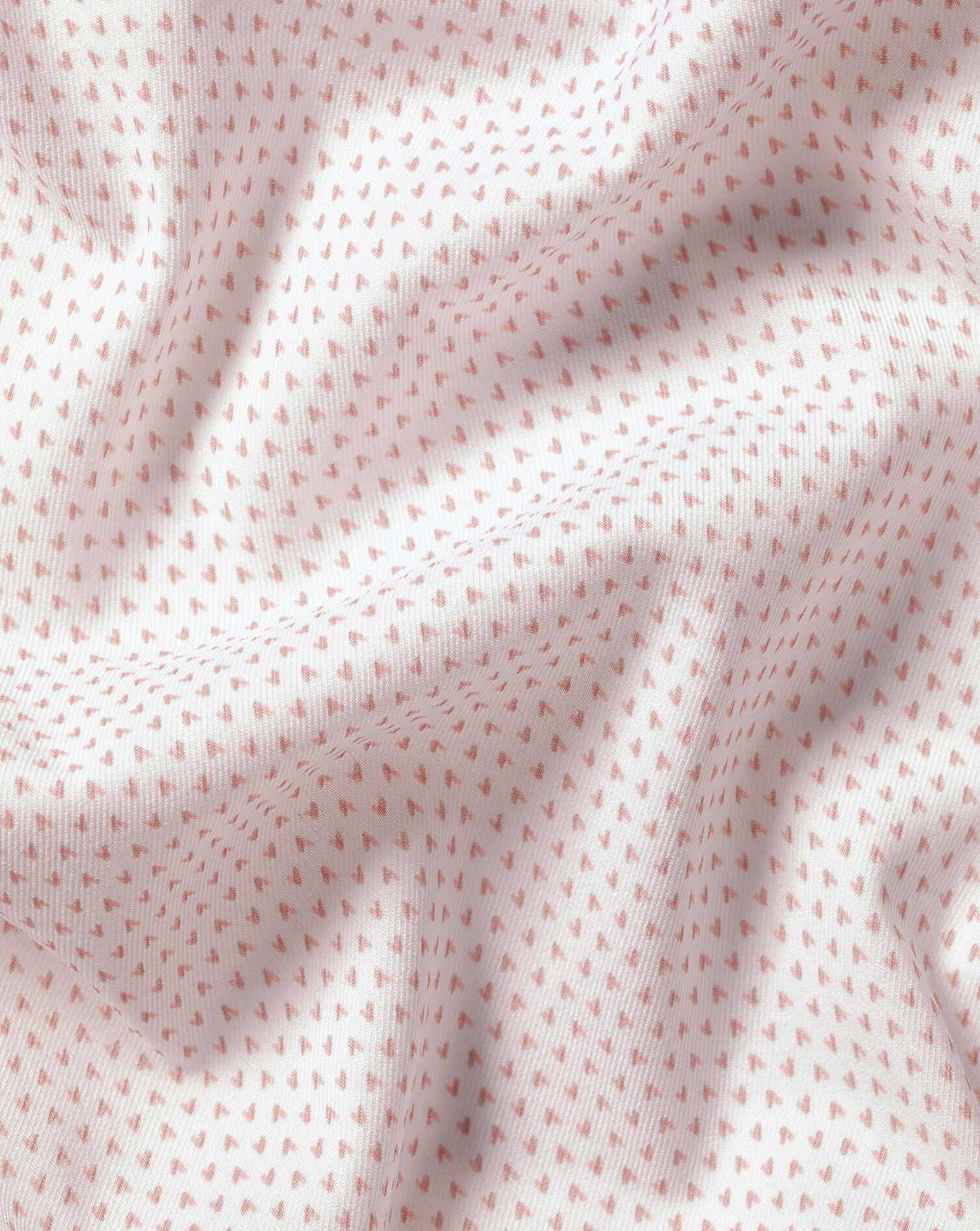 Non-Iron Performance Twill Print Shirt - White & Pink