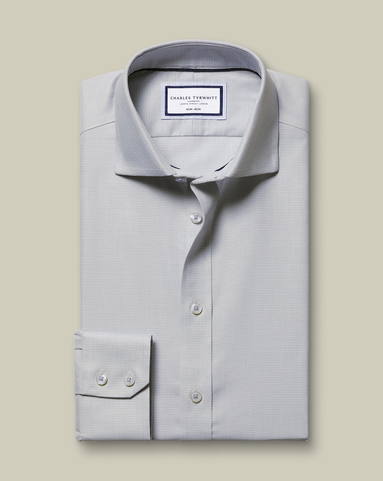 Non-Iron Westminster Weave Shirt - Silver Gray