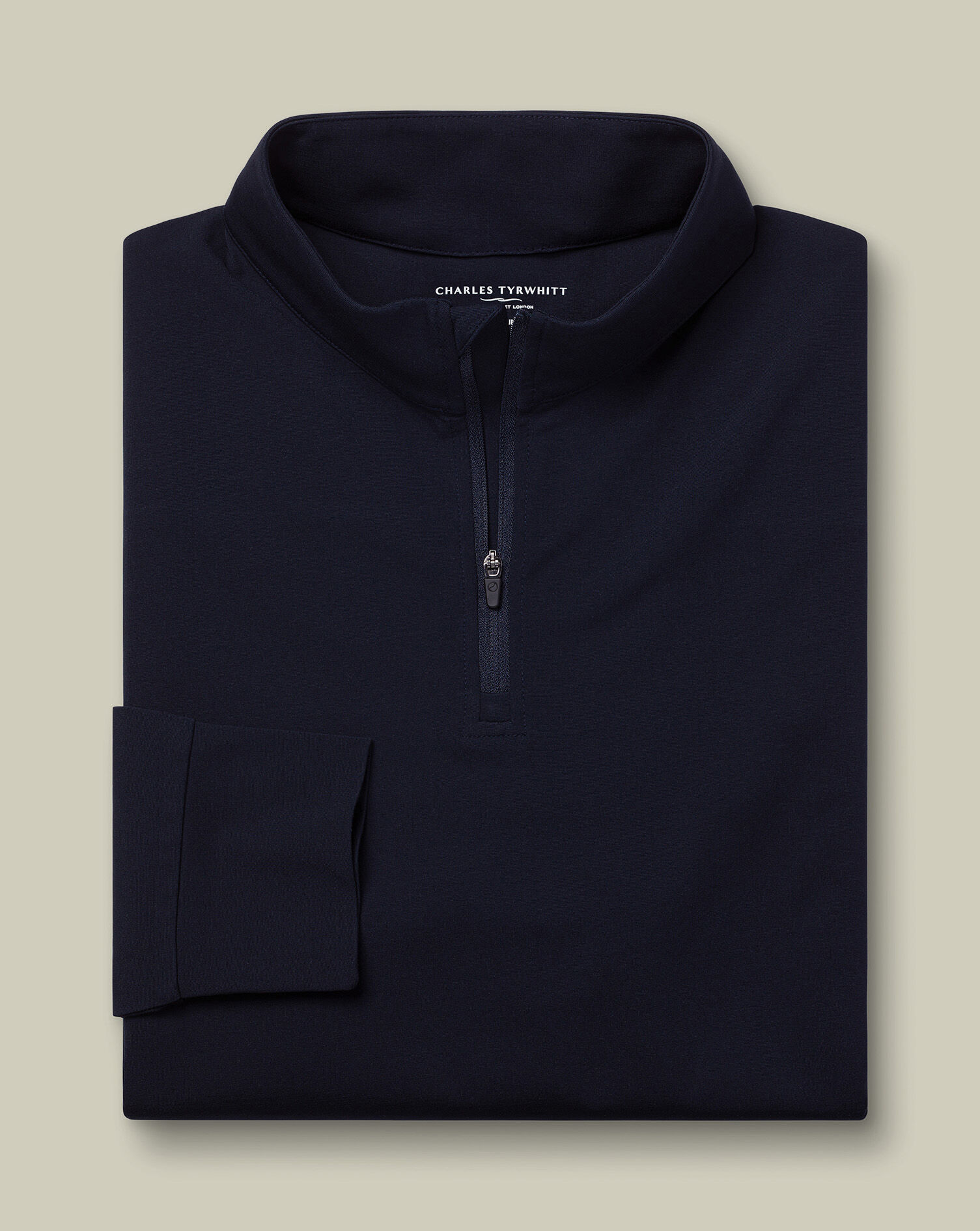 Performance Zip Polo Shirt - Navy