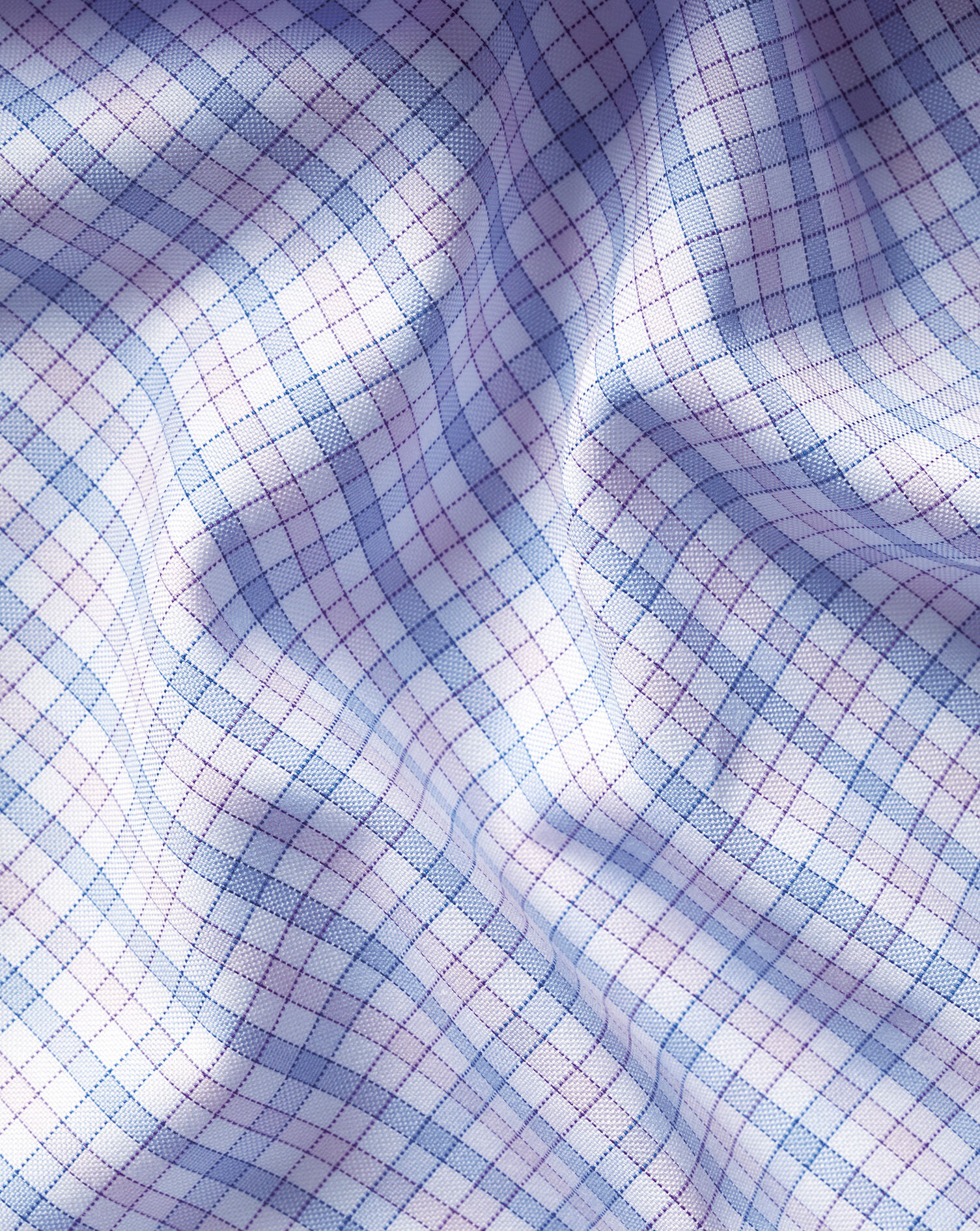 Button-Down Non-Iron Oxford Check Shirt - Lilac