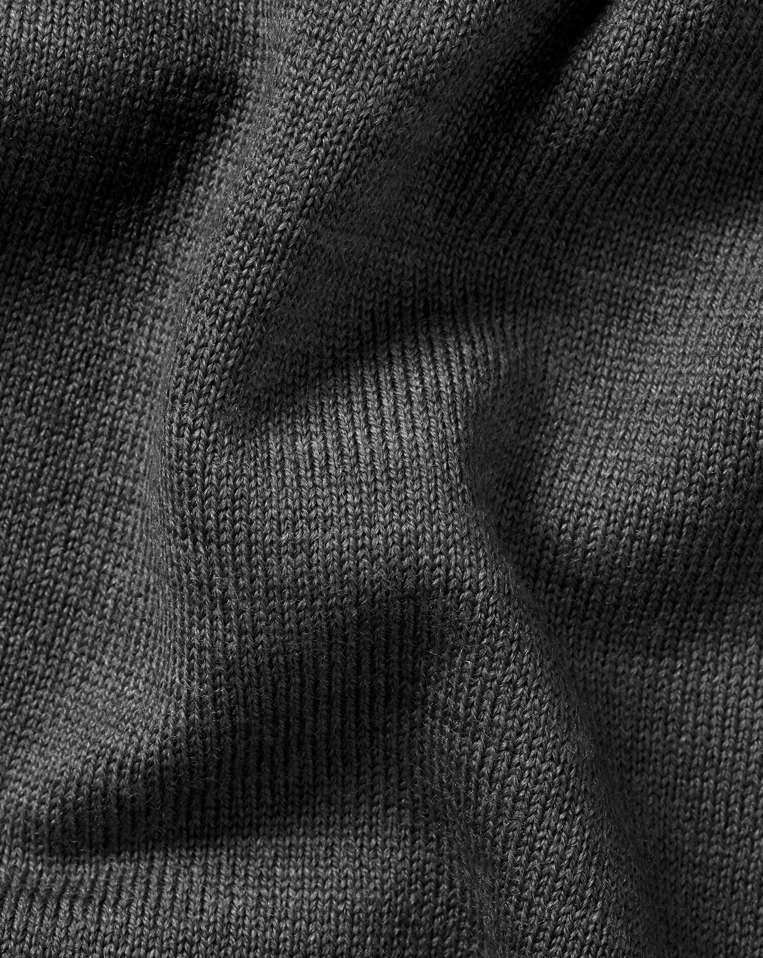 Pure Merino Full Zip Through Cardigan - Gray