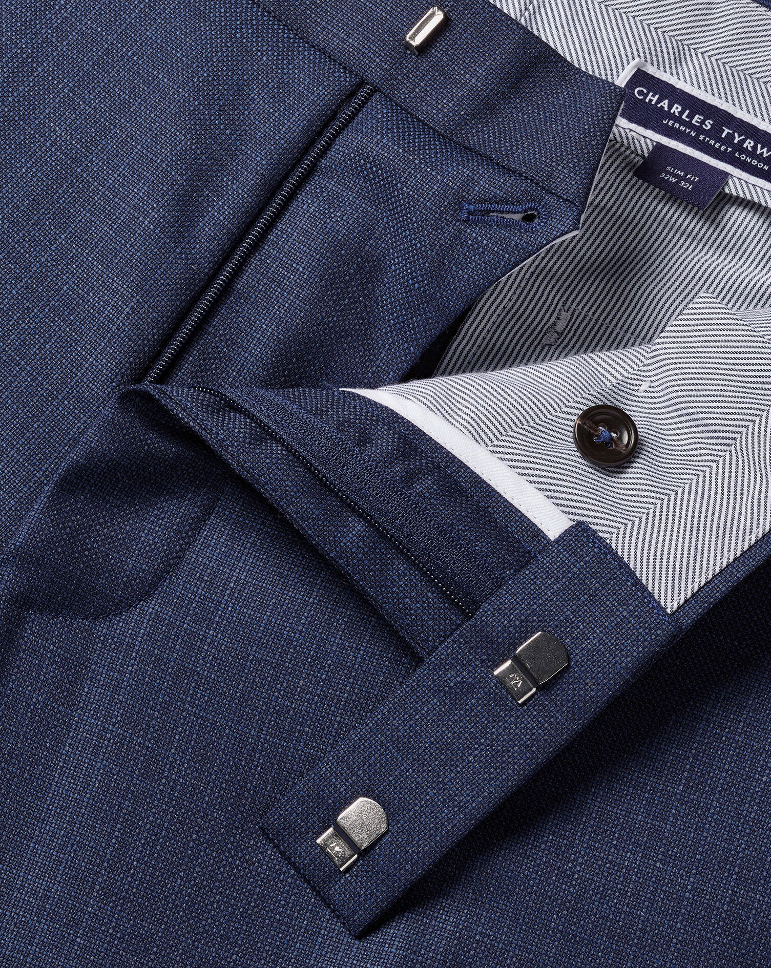 Italian Luxury Suit Pants -  Royal Blue