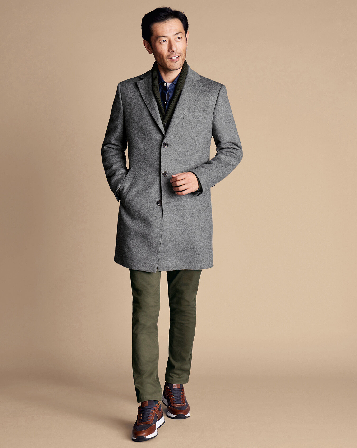 Wool Overcoat - Light Gray