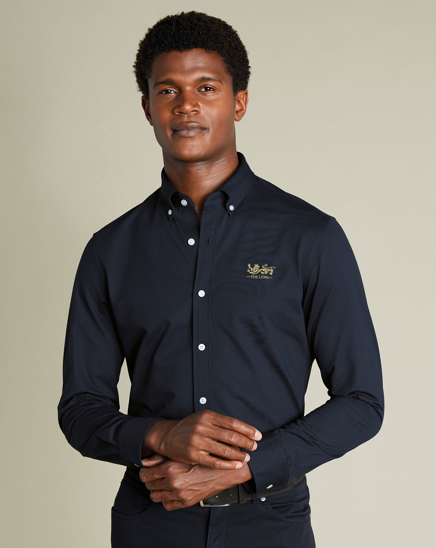 The Lions Performance Stretch Jersey Shirt - Navy