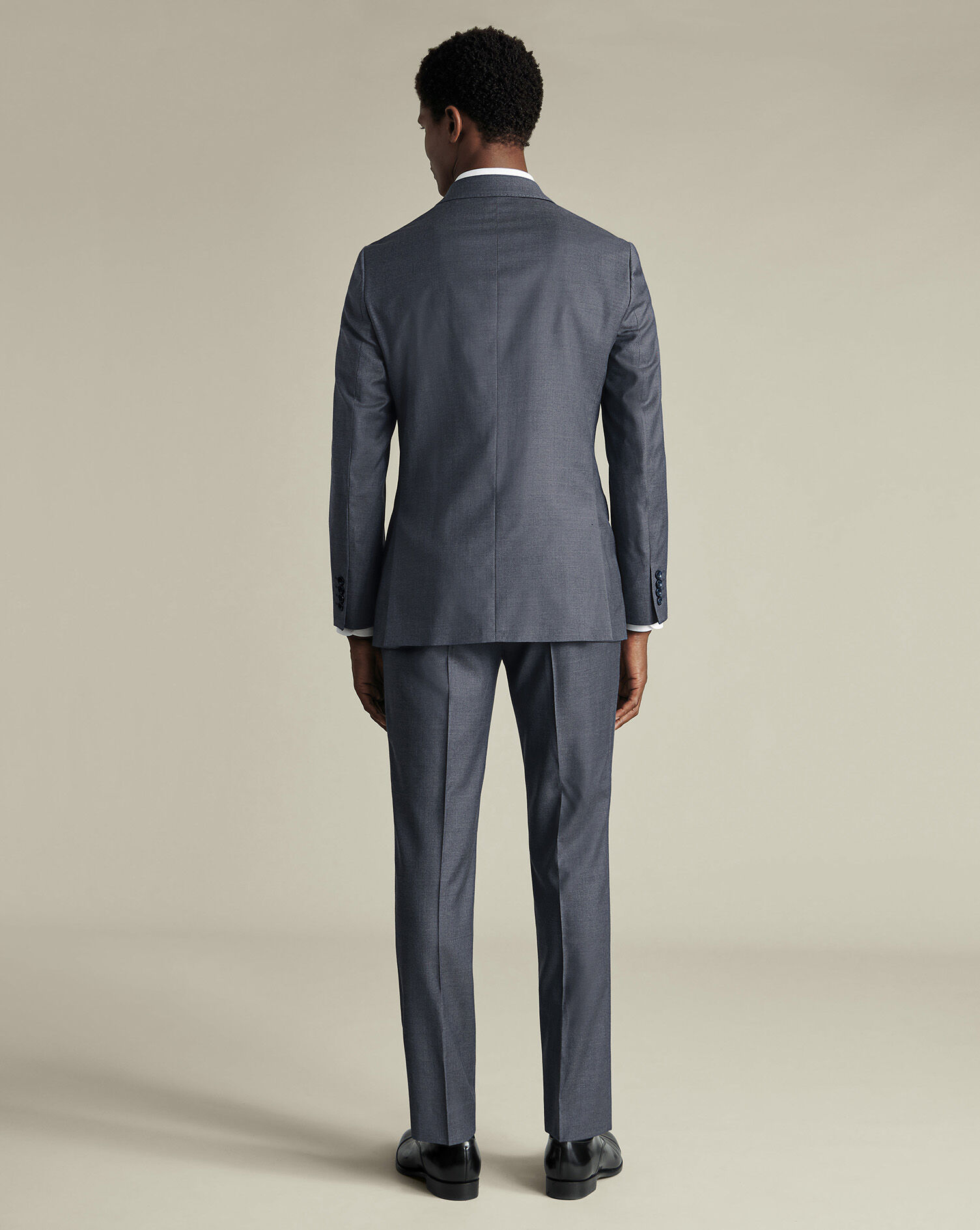 Natural Stretch Twill Suit - Airforce Blue