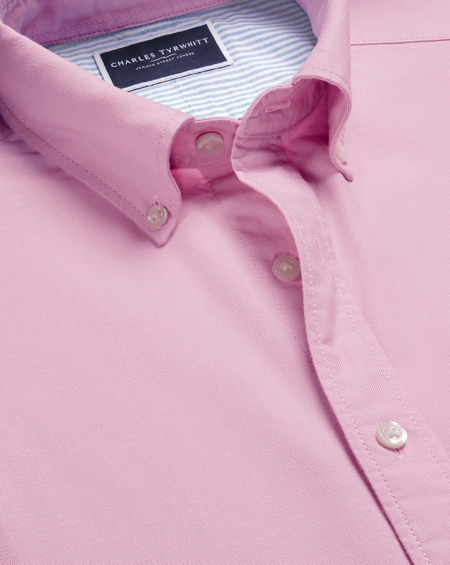 Stretch Washed Oxford Shirt - Pink