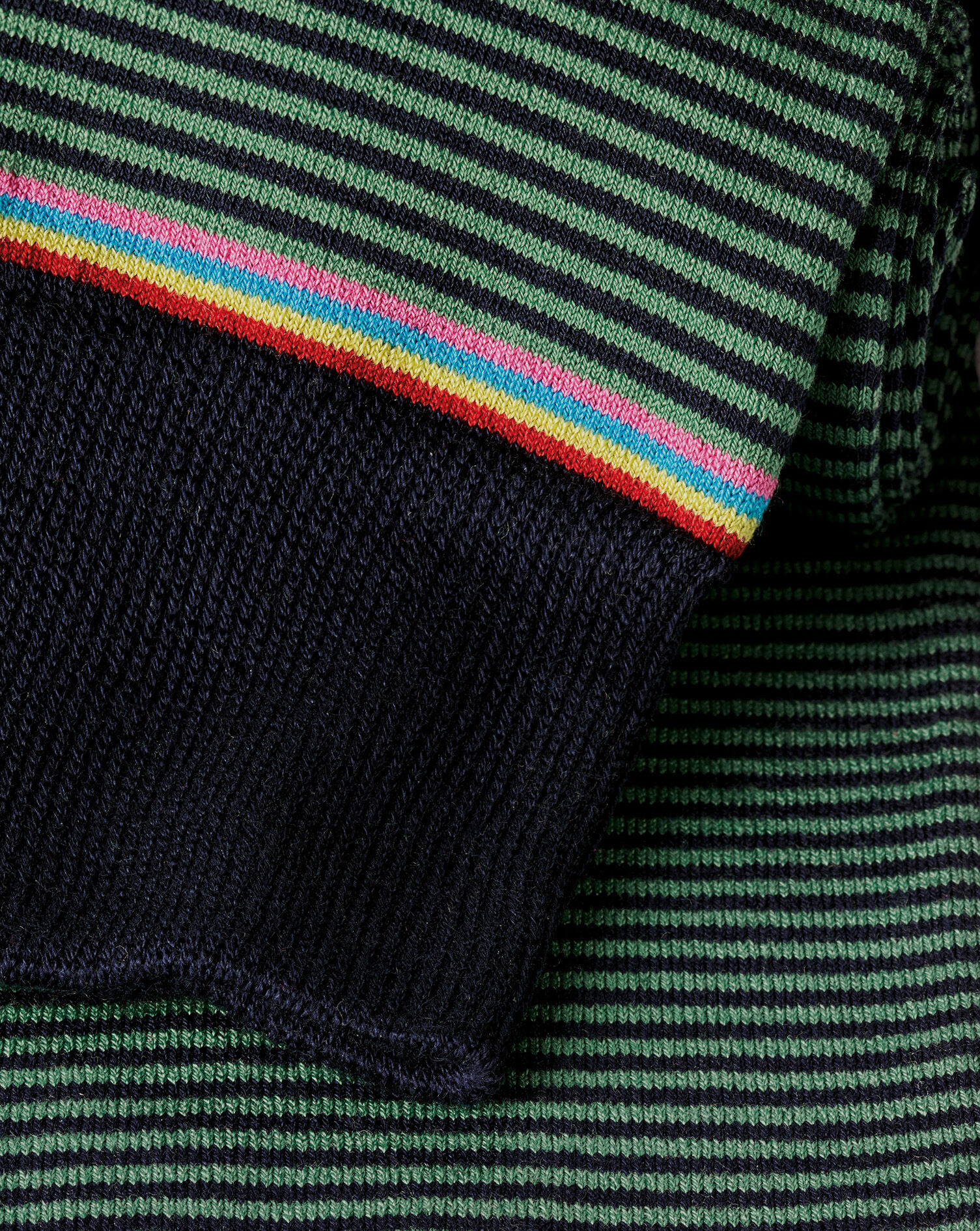 Stripe Socks - Navy & Green
