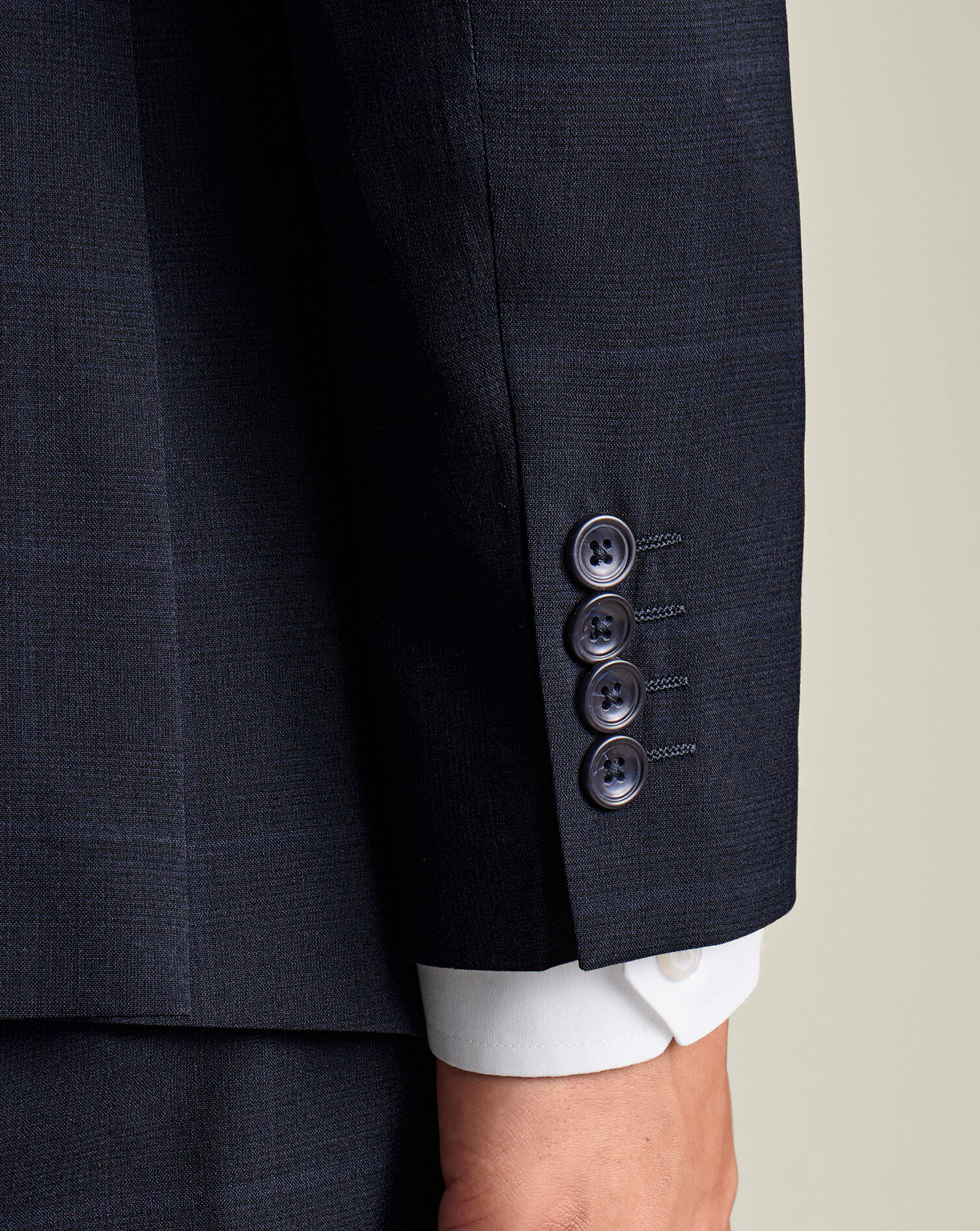 Windowpane Check Suit - Navy
