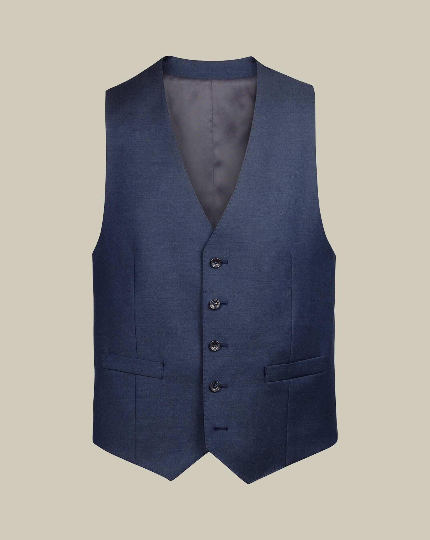 Natural Stretch Twill Vest - Royal Blue