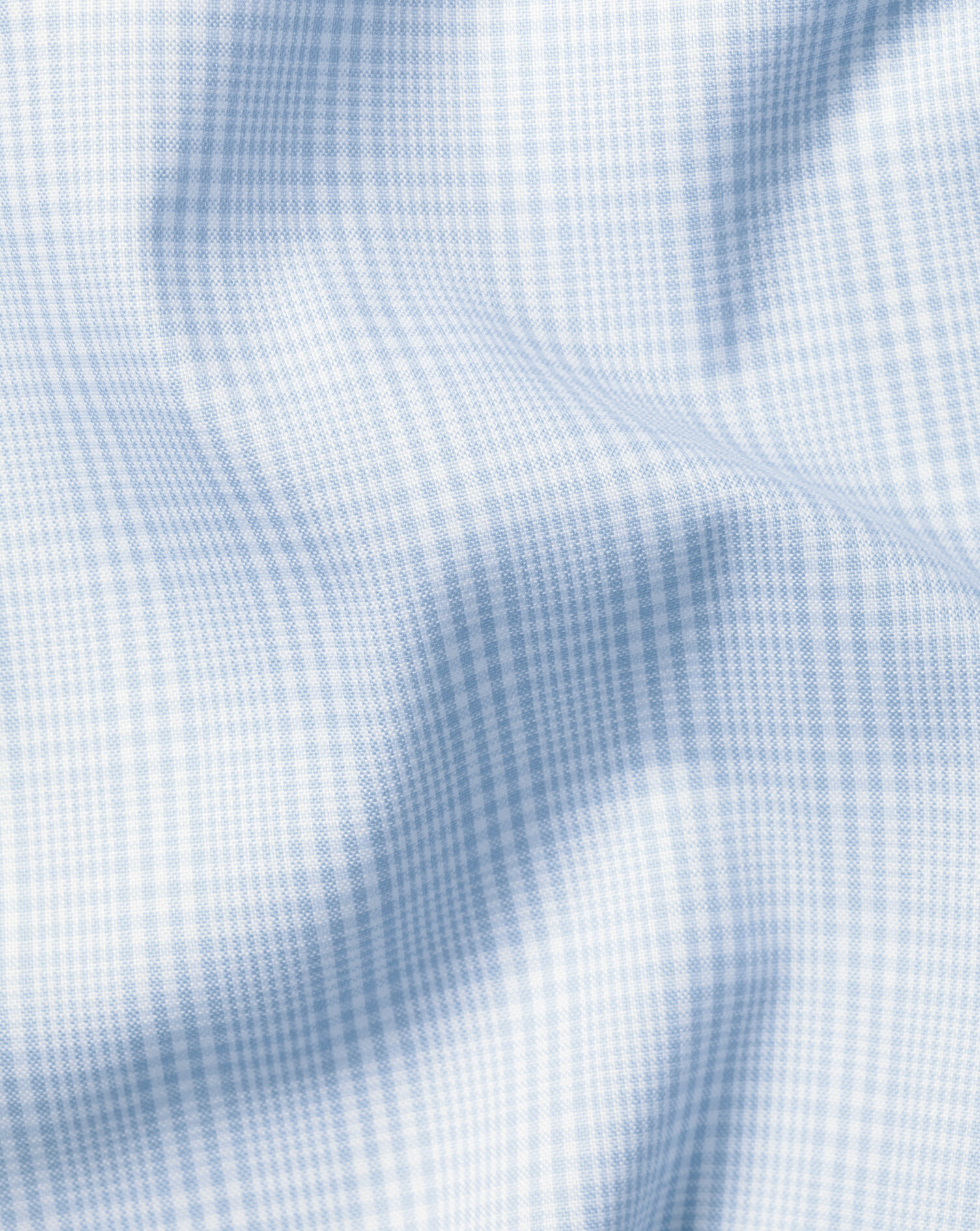 Button-Down Non-Iron Oxford Prince of Wales Check Shirt - Blue
