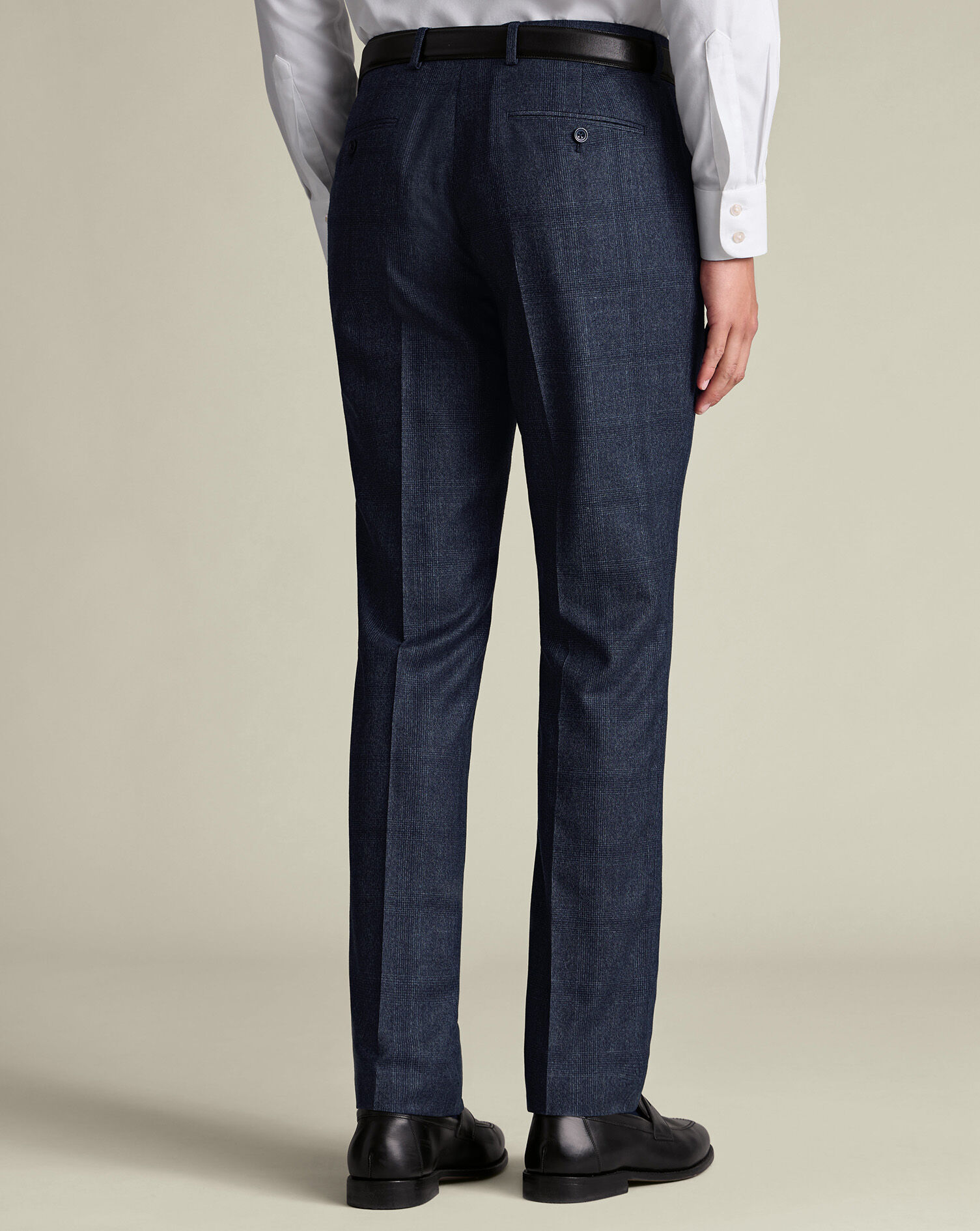 Ultimate Performance Check Suit Pants - Steel Blue