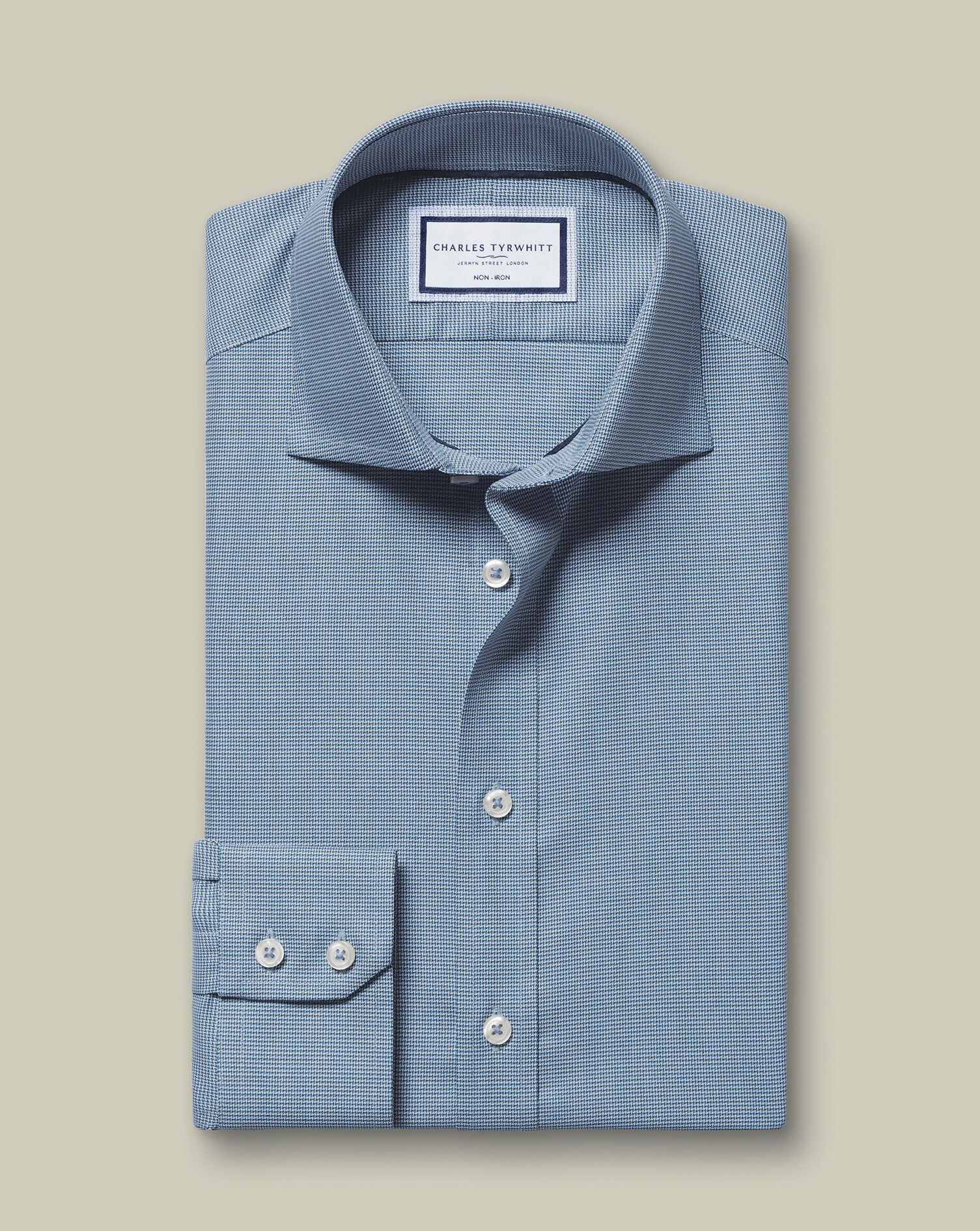 Non-Iron Westminster Weave Shirt - Indigo Blue