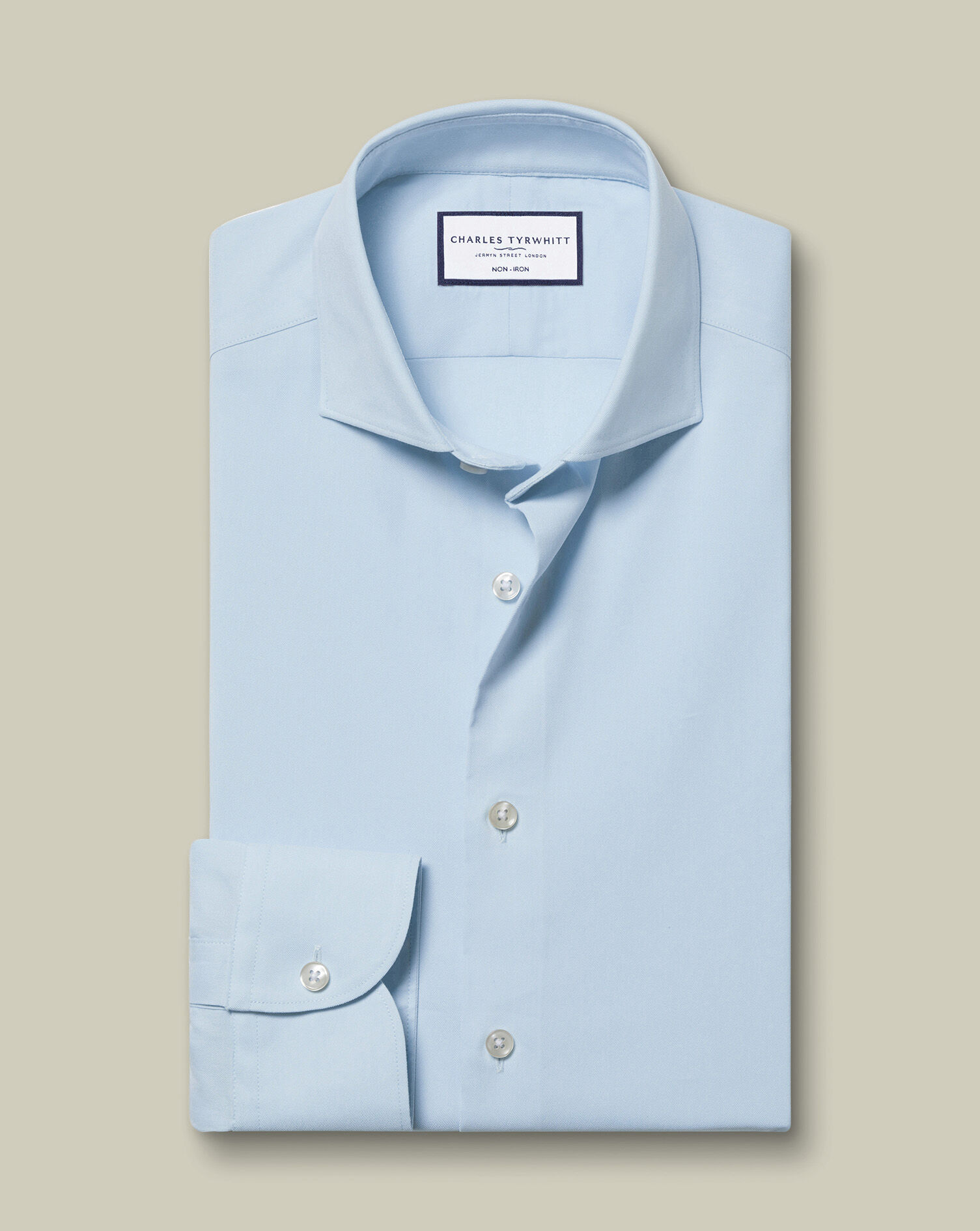 Non-Iron Performance Twill Shirt - Sky Blue