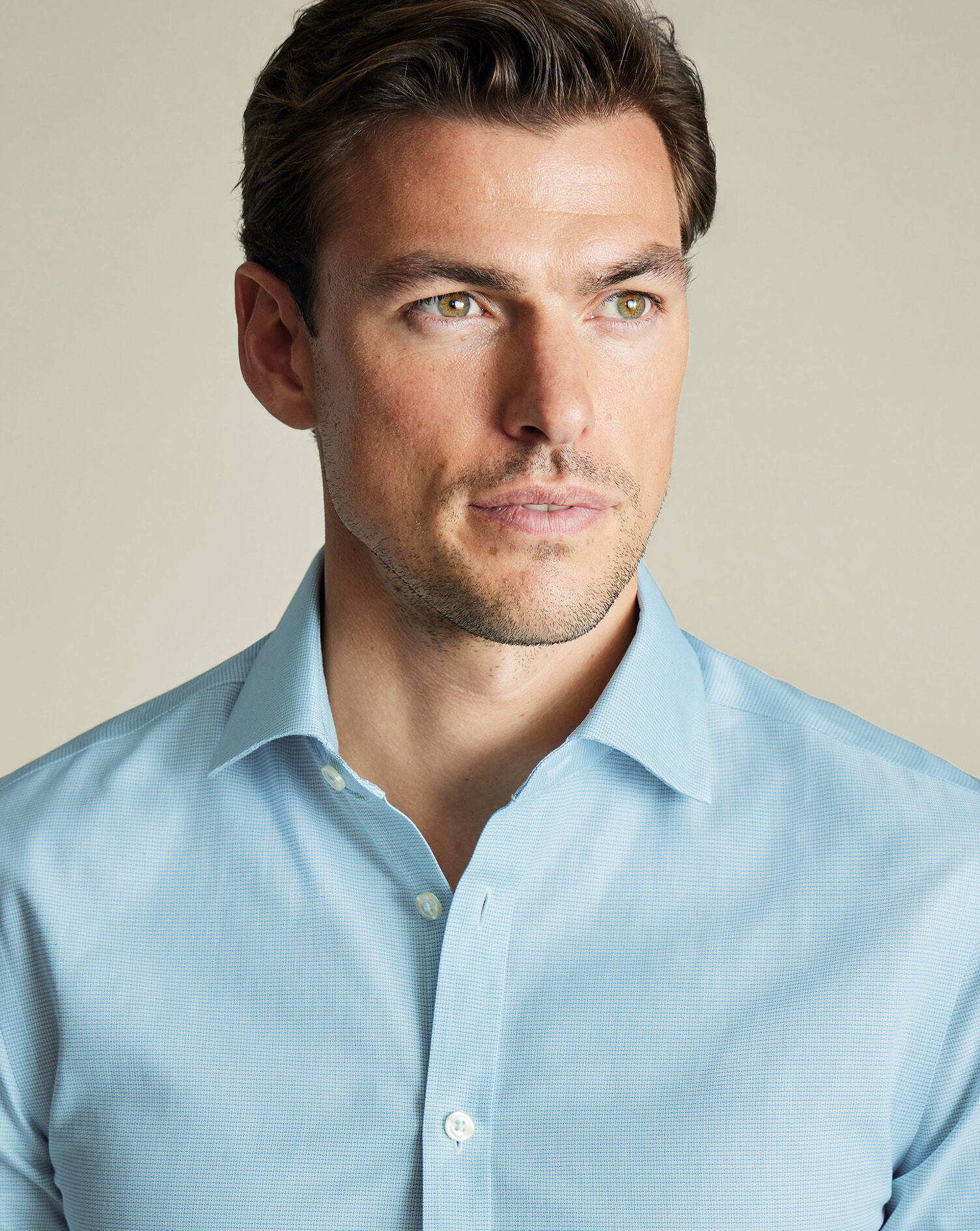 Non-Iron Westminster Weave Shirt - Aqua Green