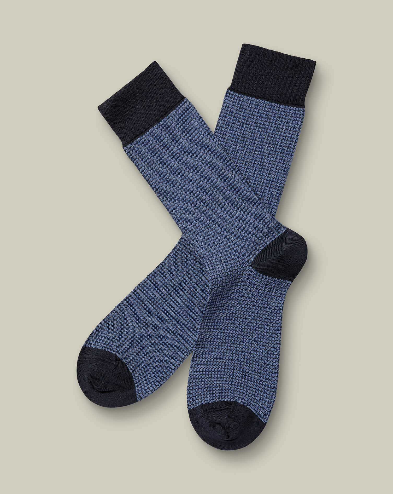 Puppytooth Socks - Indigo Blue