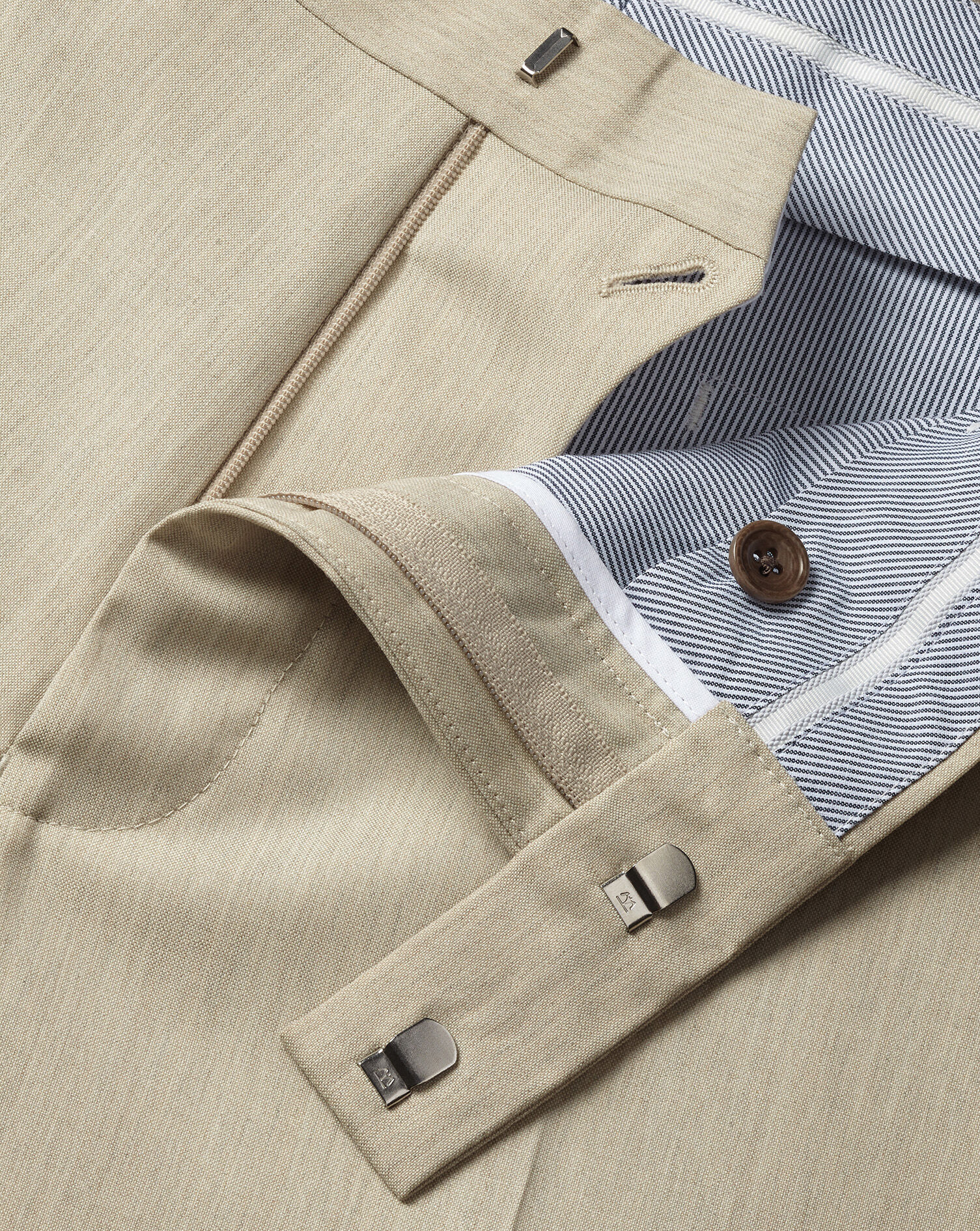 Italian Suit Pants - Stone