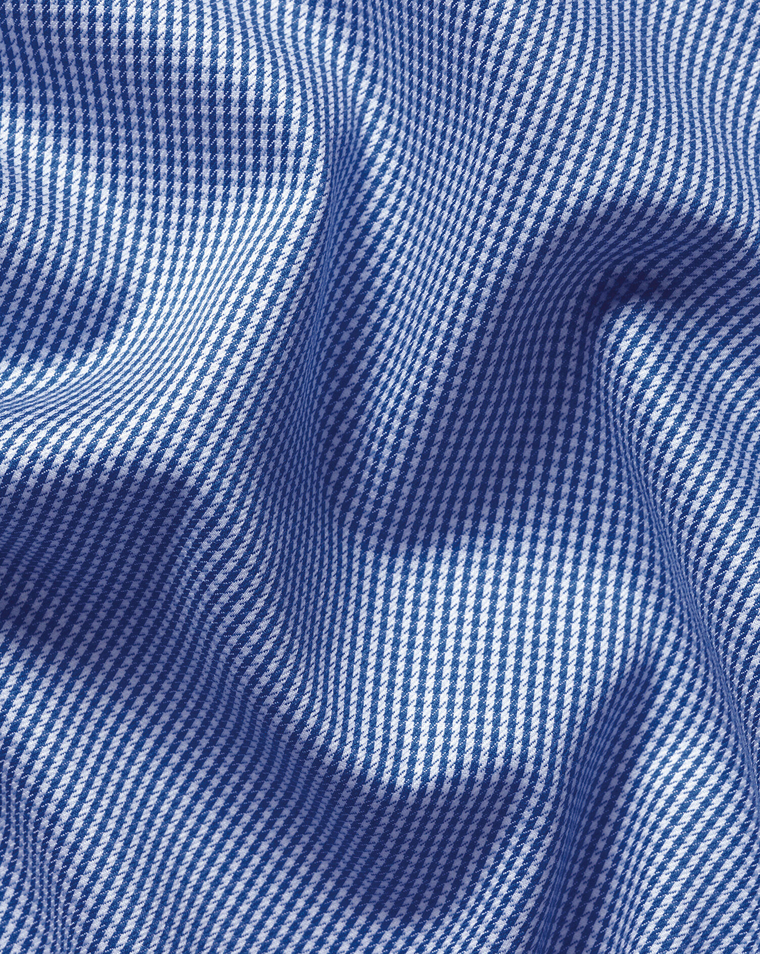 Non-Iron Puppytooth Shirt - Royal Blue