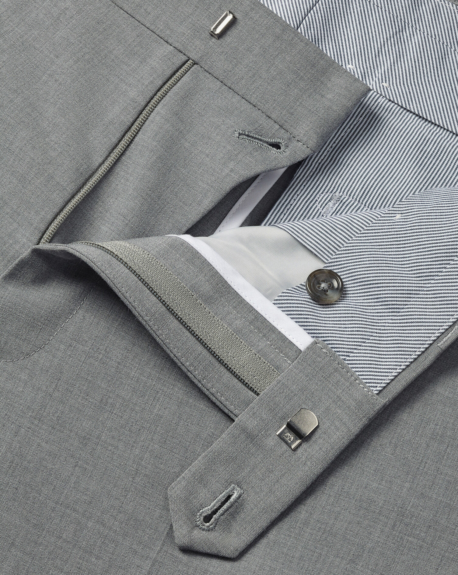Wool Stretch Pants - Grey