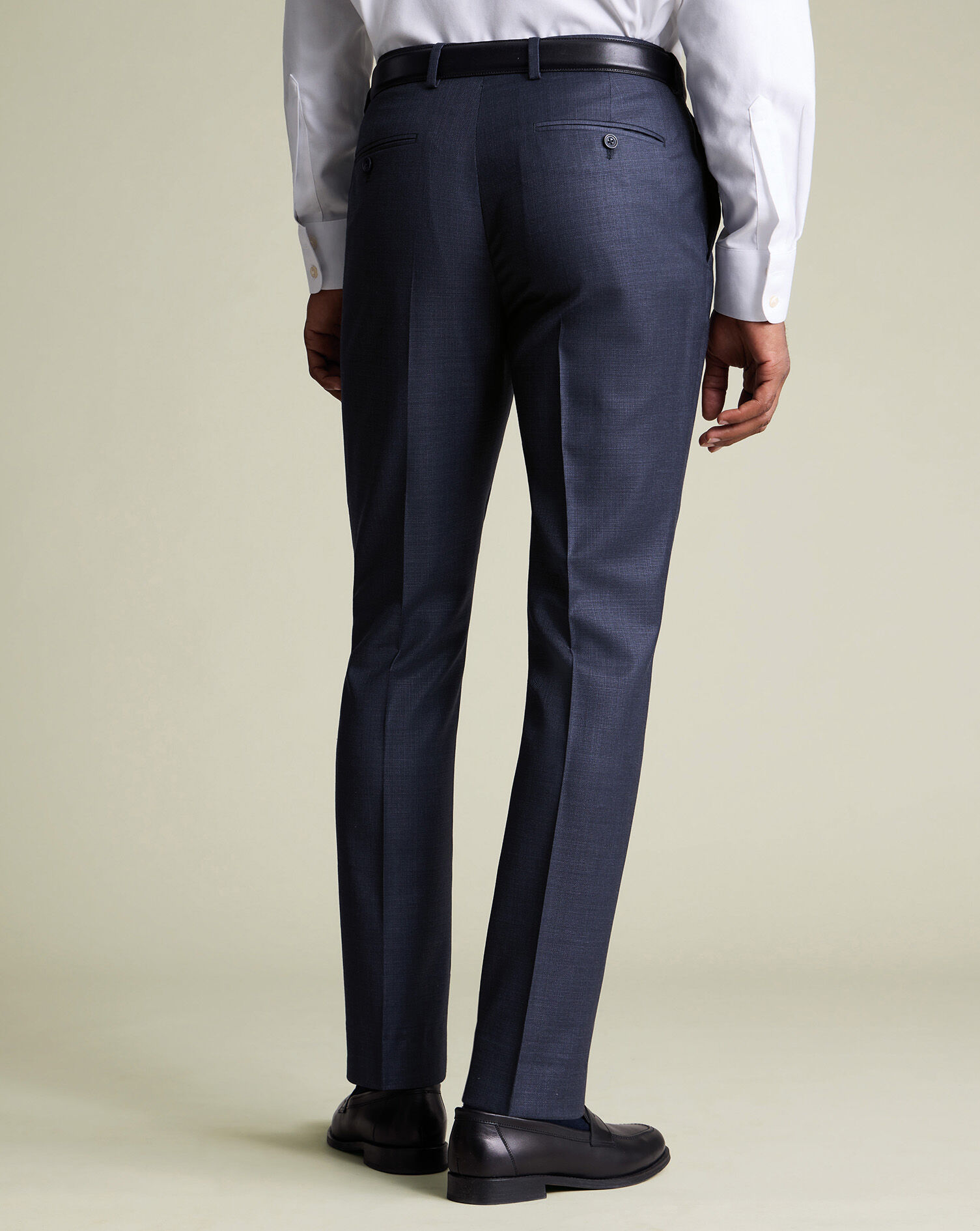 Luxury Italian Suit Pants - Ink Blue