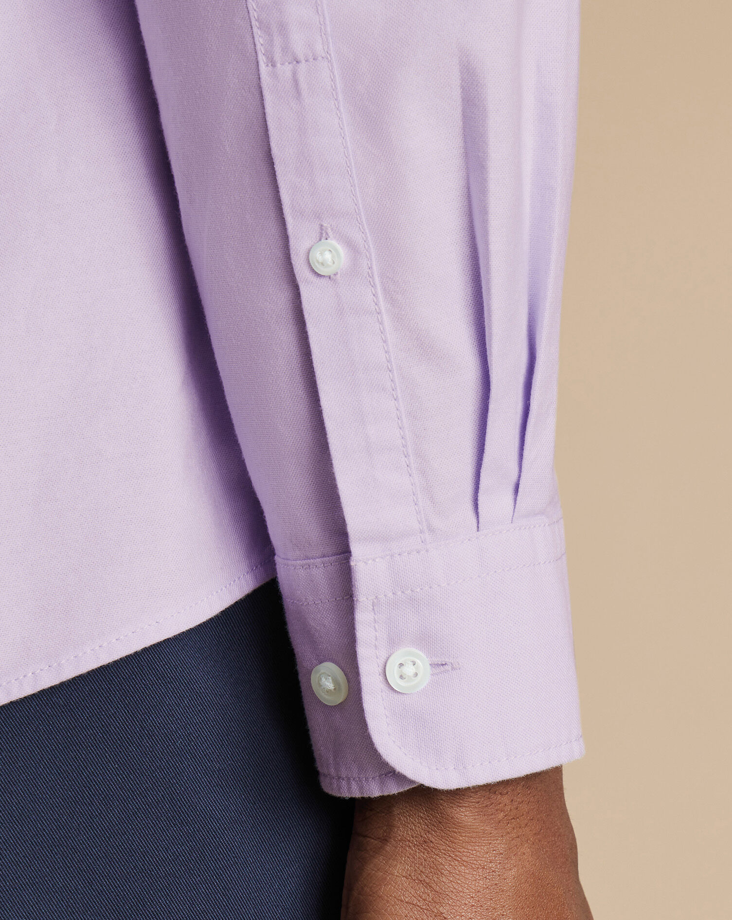 SF Lilac Purple  Button-Down Collar Stretch Washed Oxford Shirt