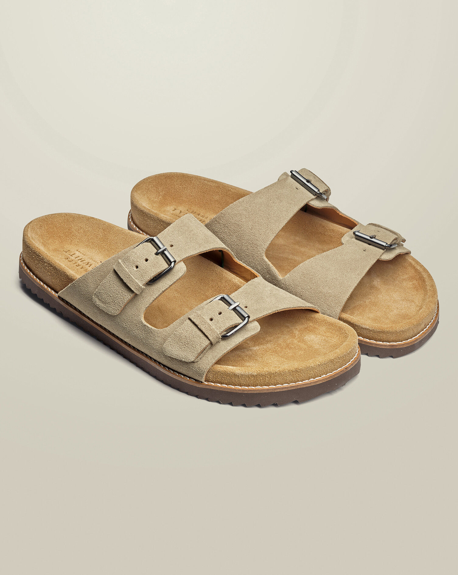 Suede Sandals - Stone