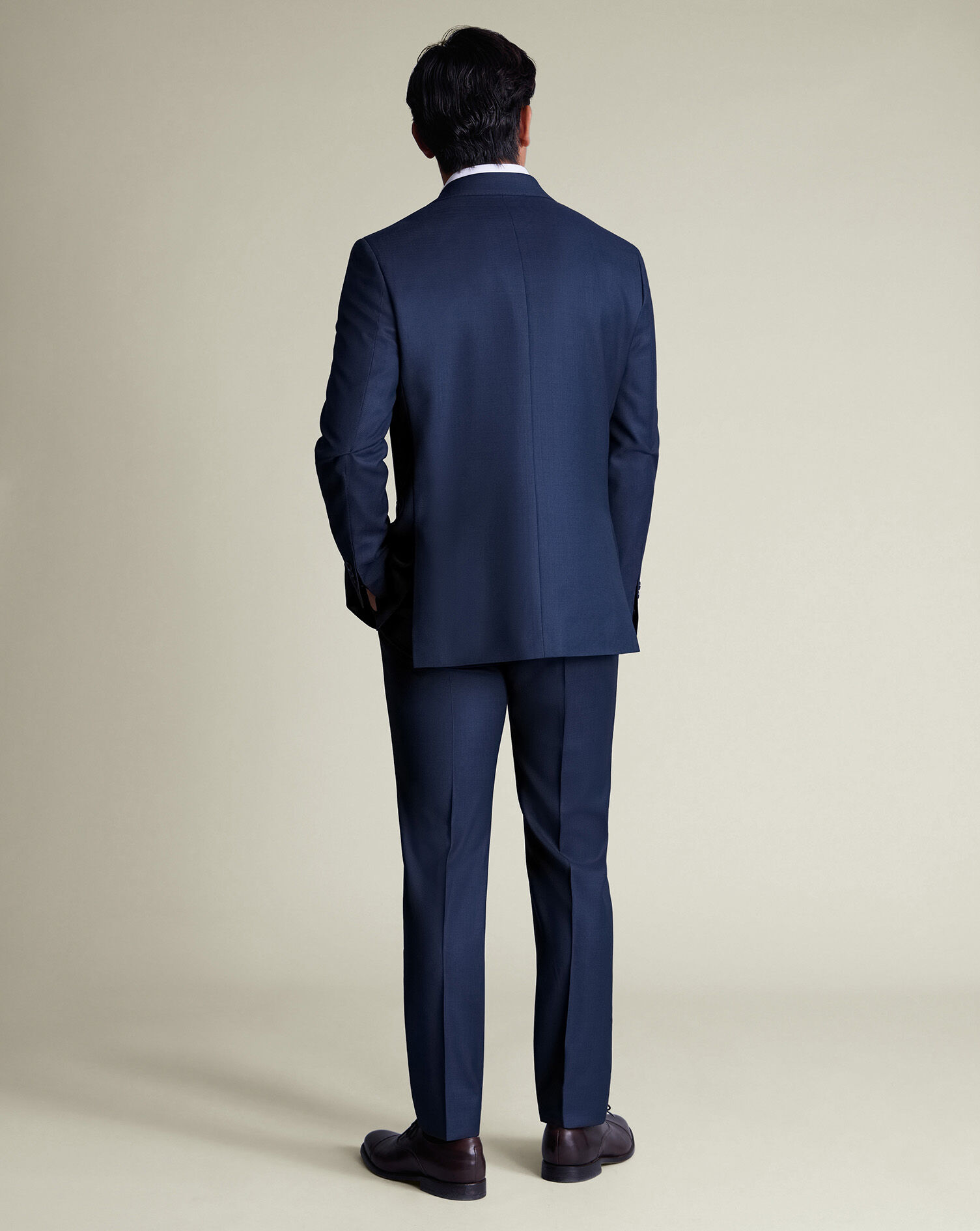 Luxury Italian Birdseye Suit - Royal Blue