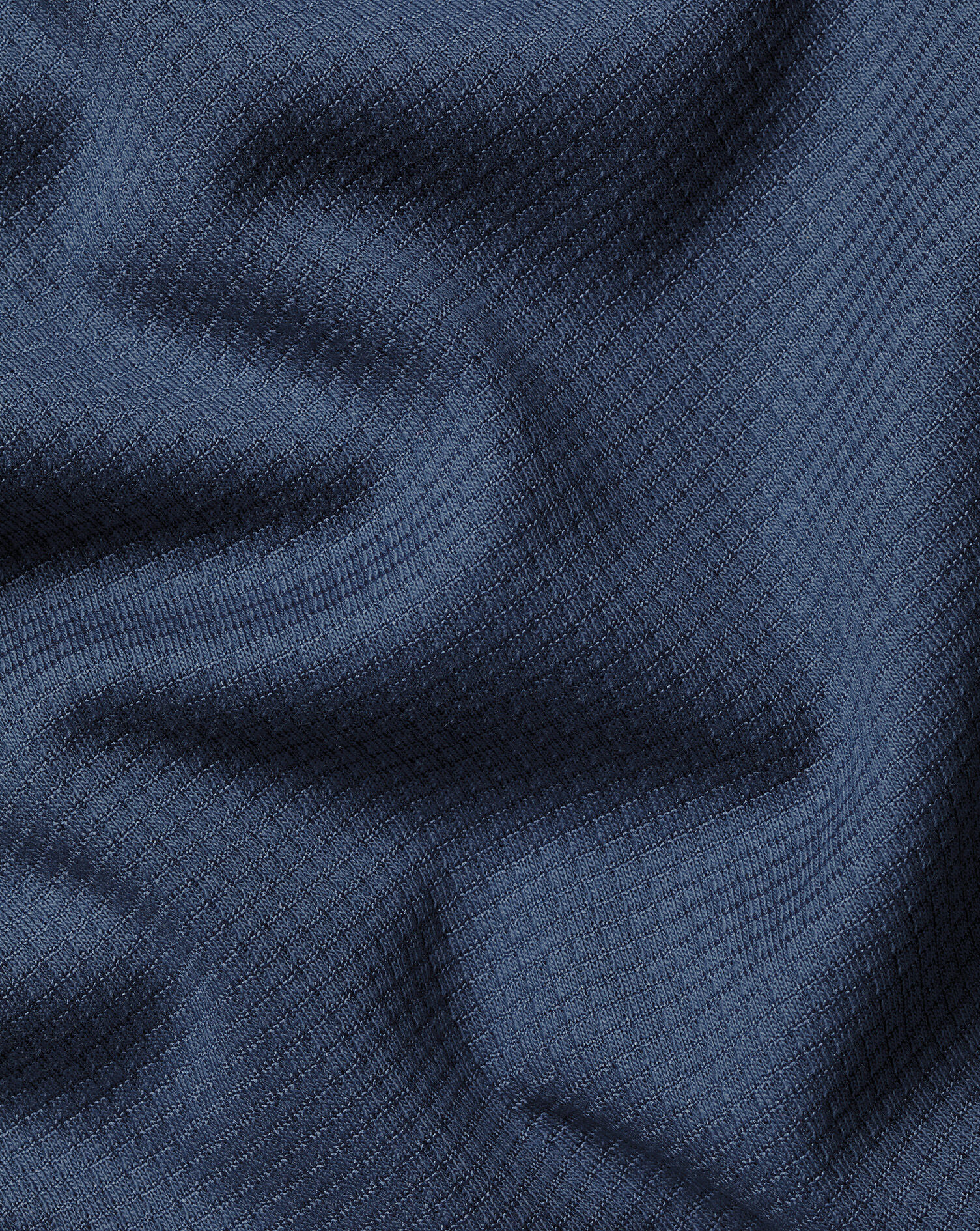 Performance Textured Zip-Neck Polo - Airforce Blue