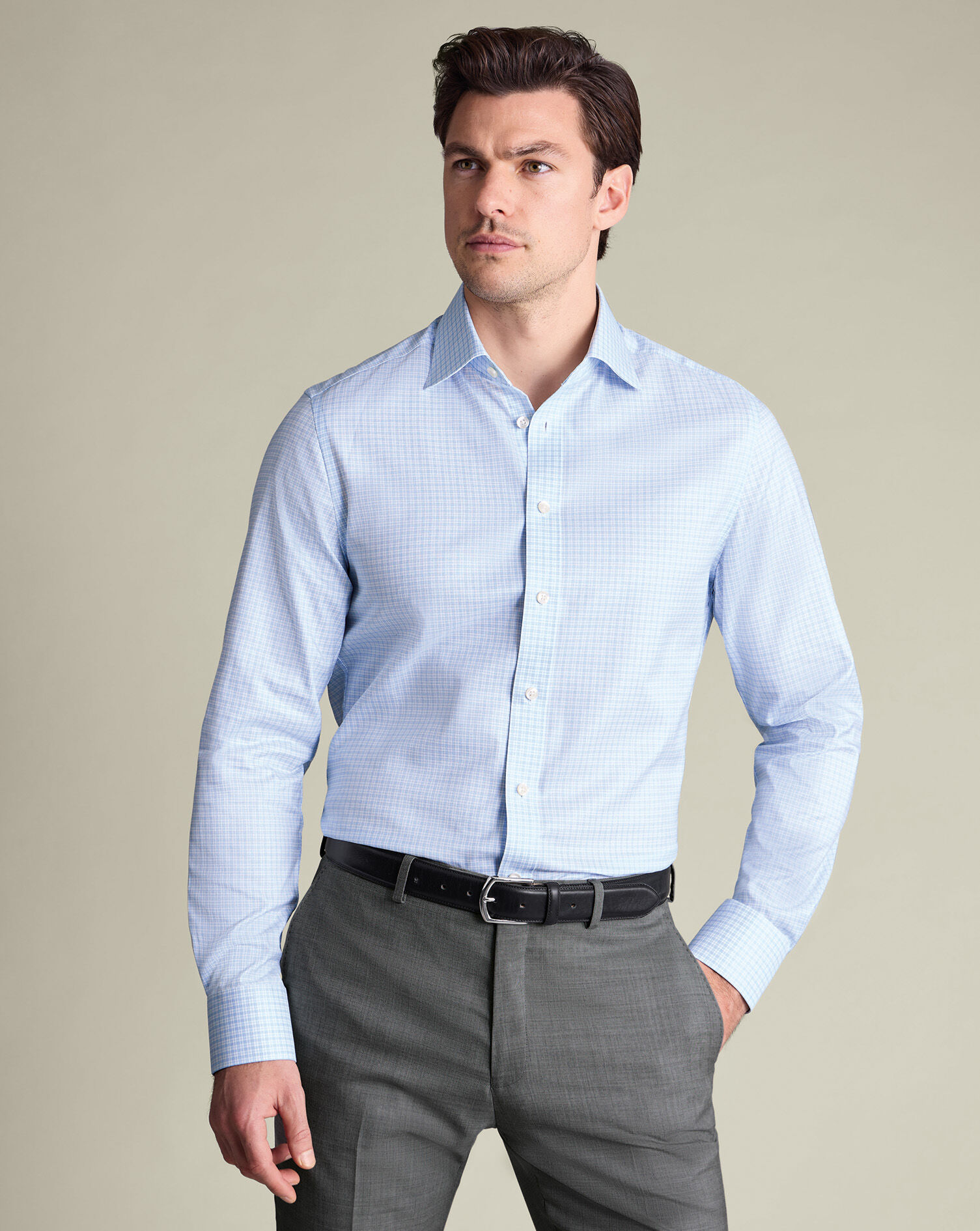 Luxury Check Shirt - Light Blue