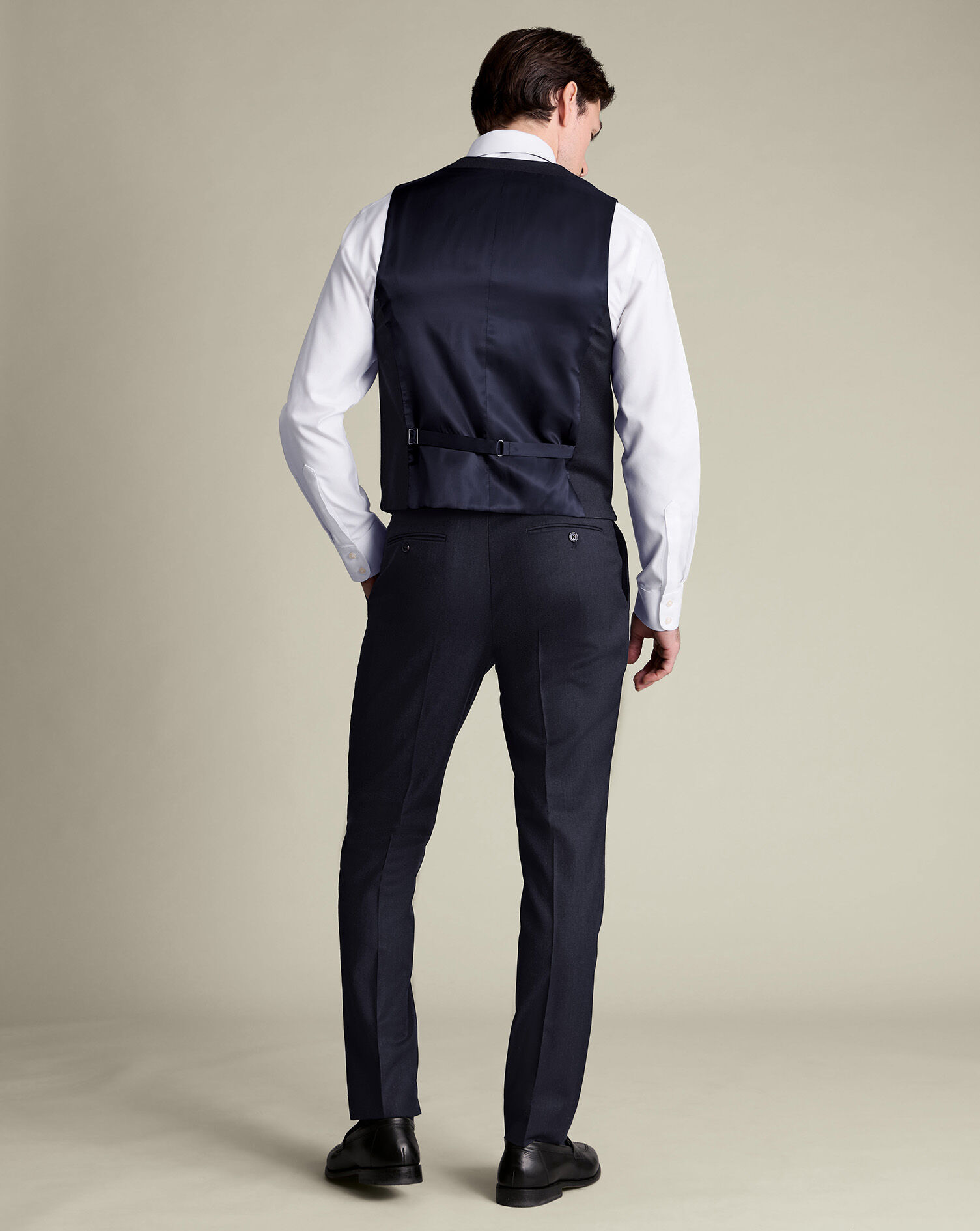 Italian Flannel Waistcoat - Navy