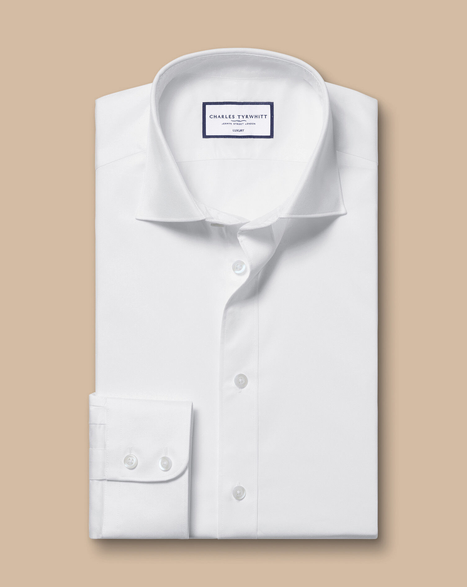 Luxury 140s Twill Shirt - White