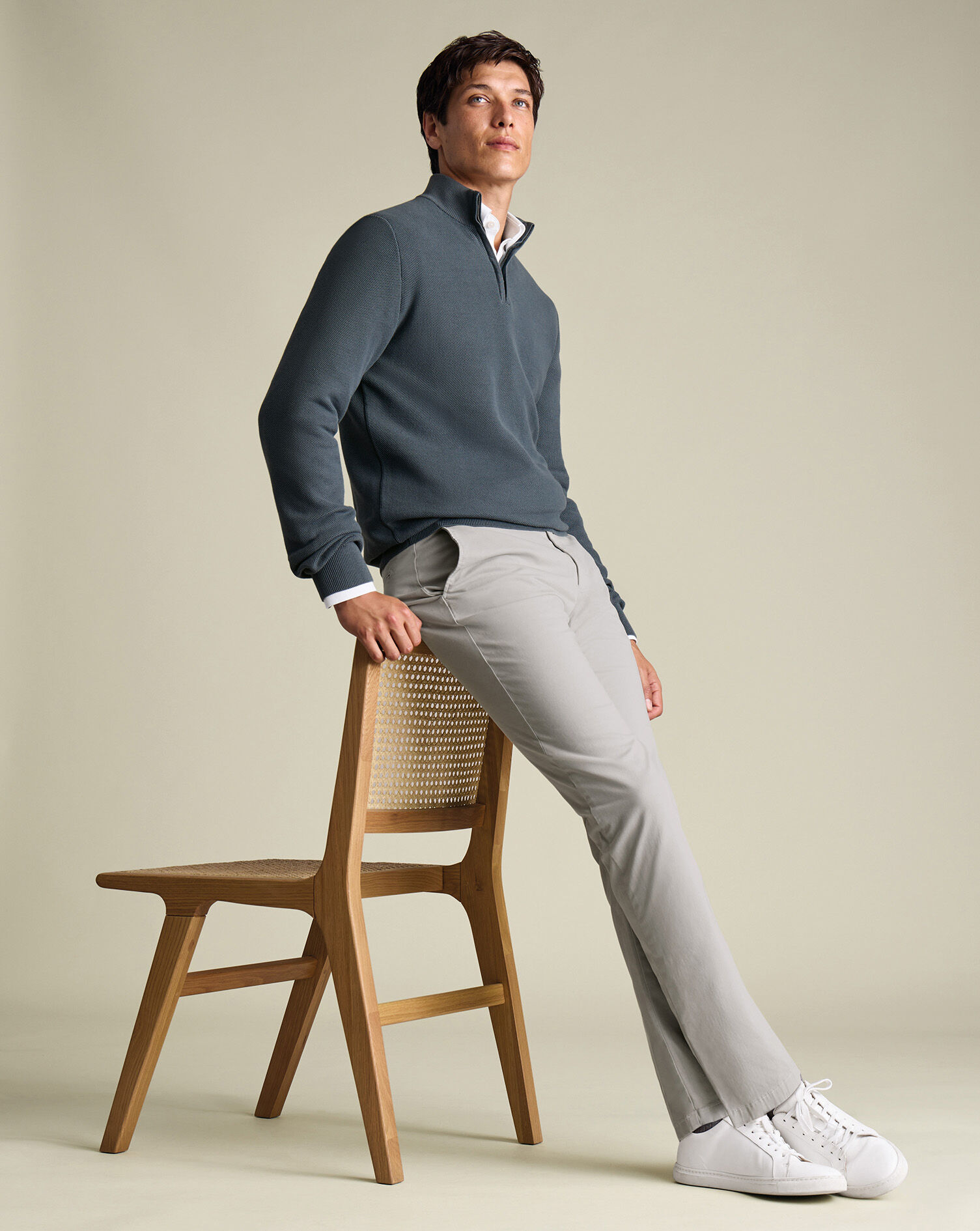 Washed Chinos - Silver Gray