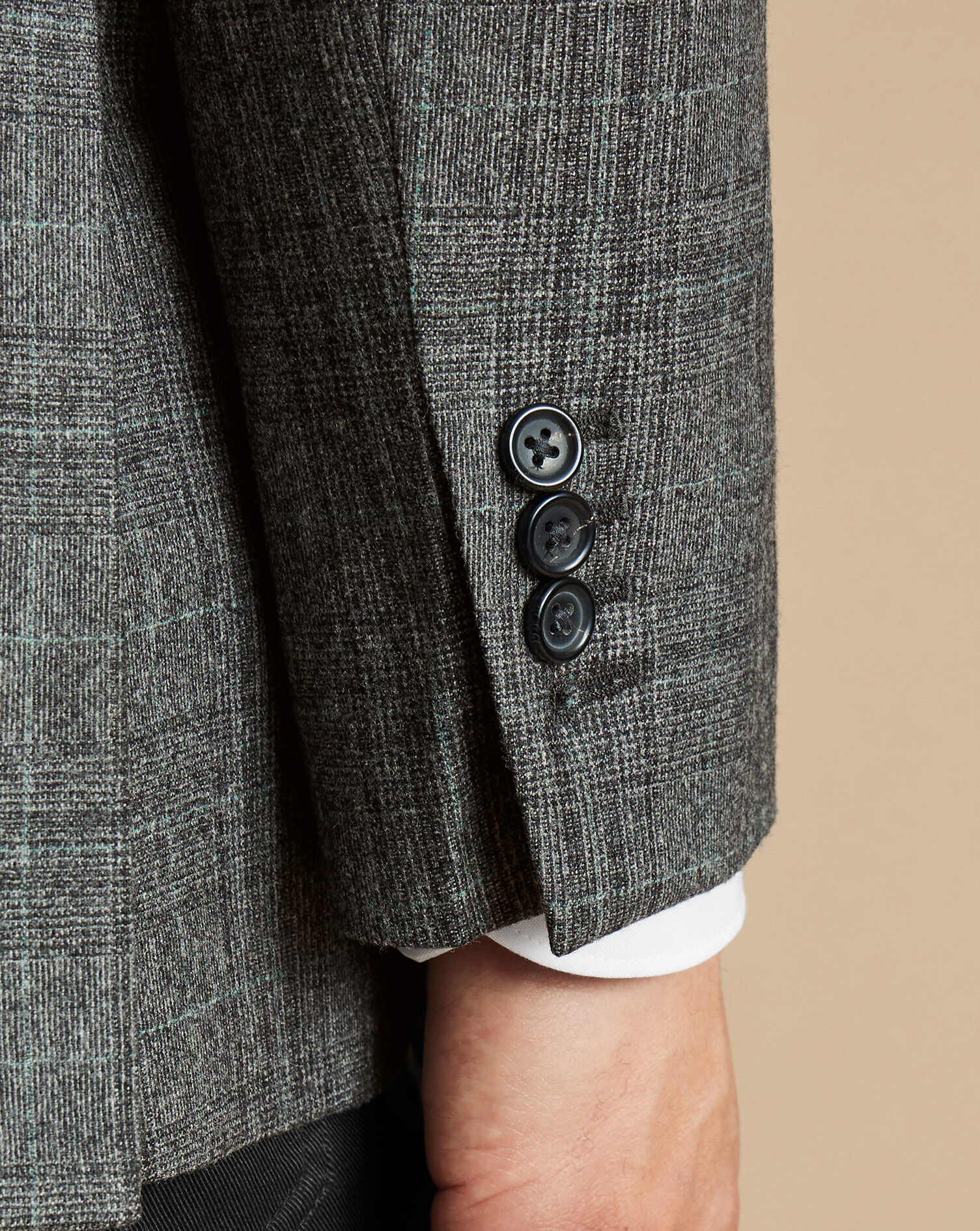 Italian Luxury Check Jacket - Dark Gray