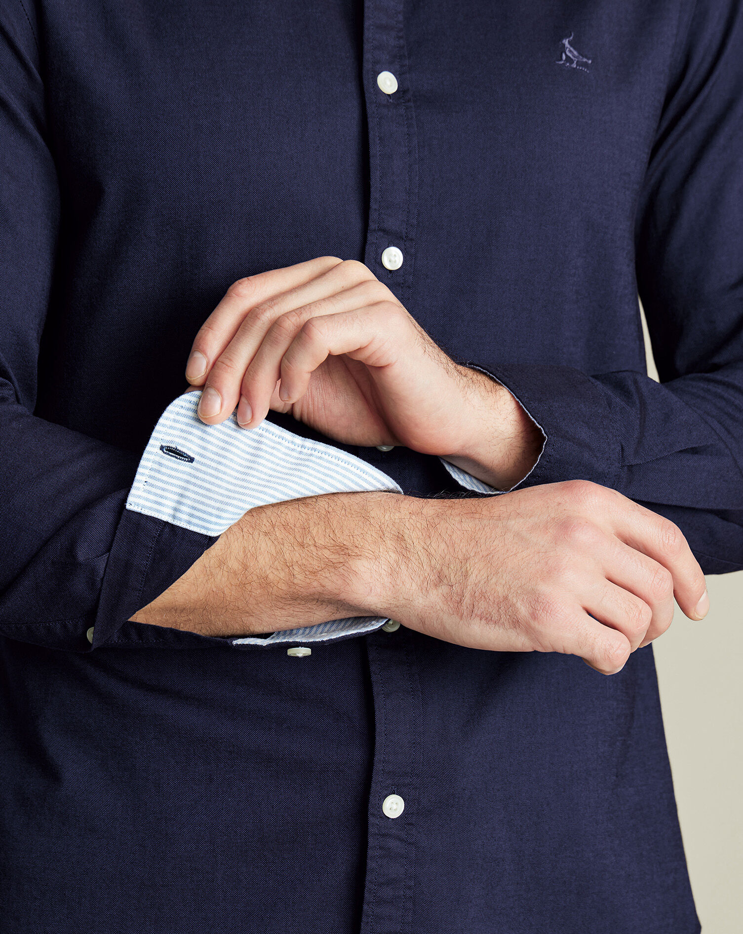 Stretch Washed Oxford Shirt - Ink Blue