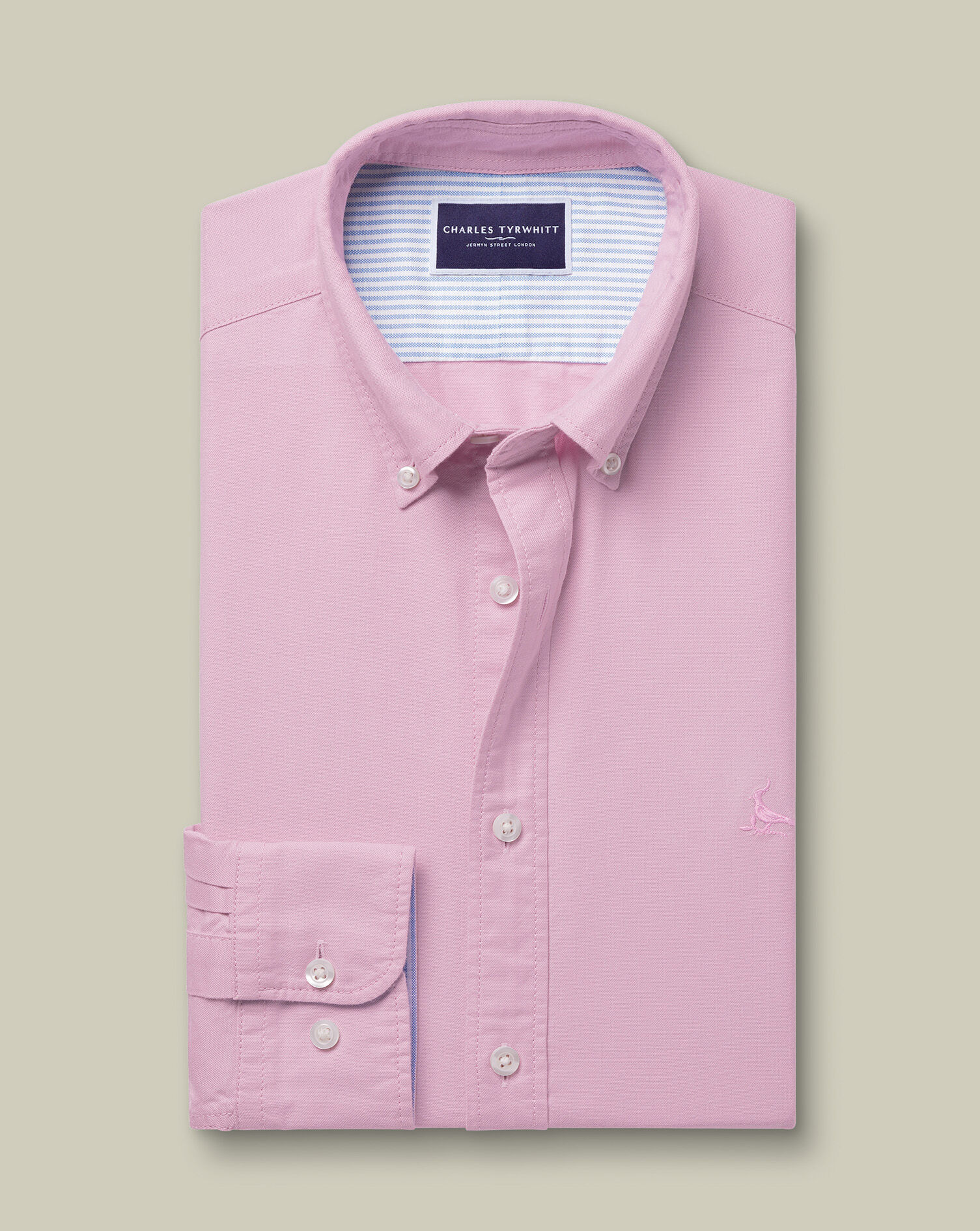 Stretch Washed Oxford Shirt - Pink