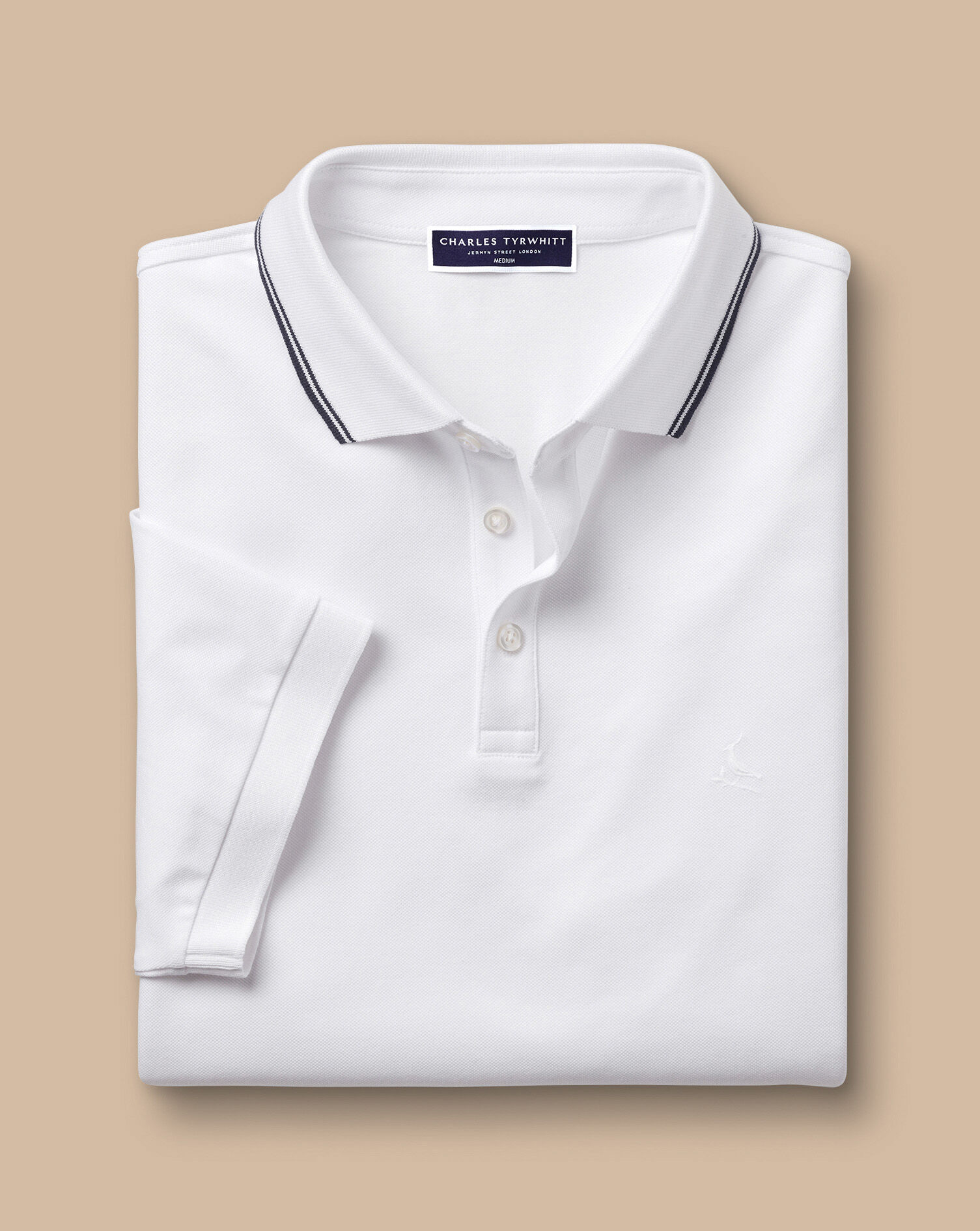 Pique Polo - White