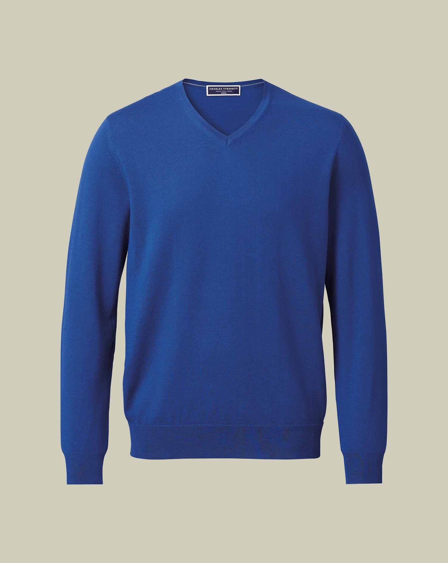 Merino V-Neck Sweater - Cobalt Blue