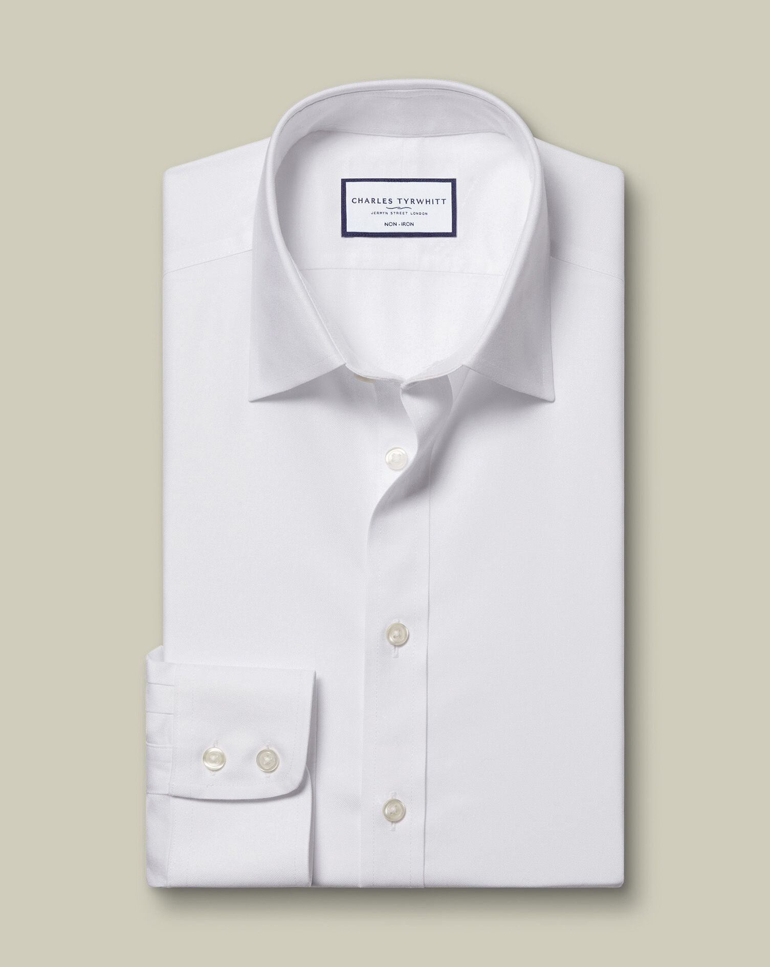 Non-Iron Twill Shirt - White