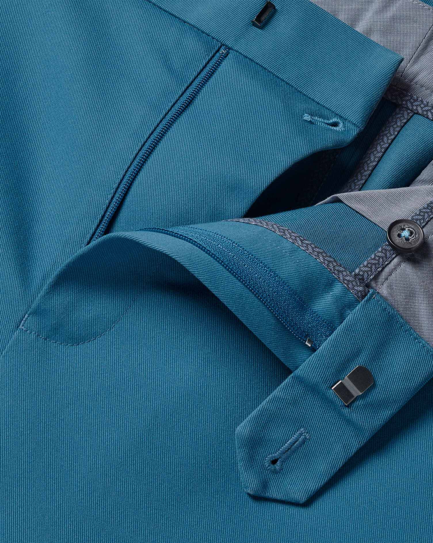 Ultimate Non-Iron Chinos - Petrol Blue