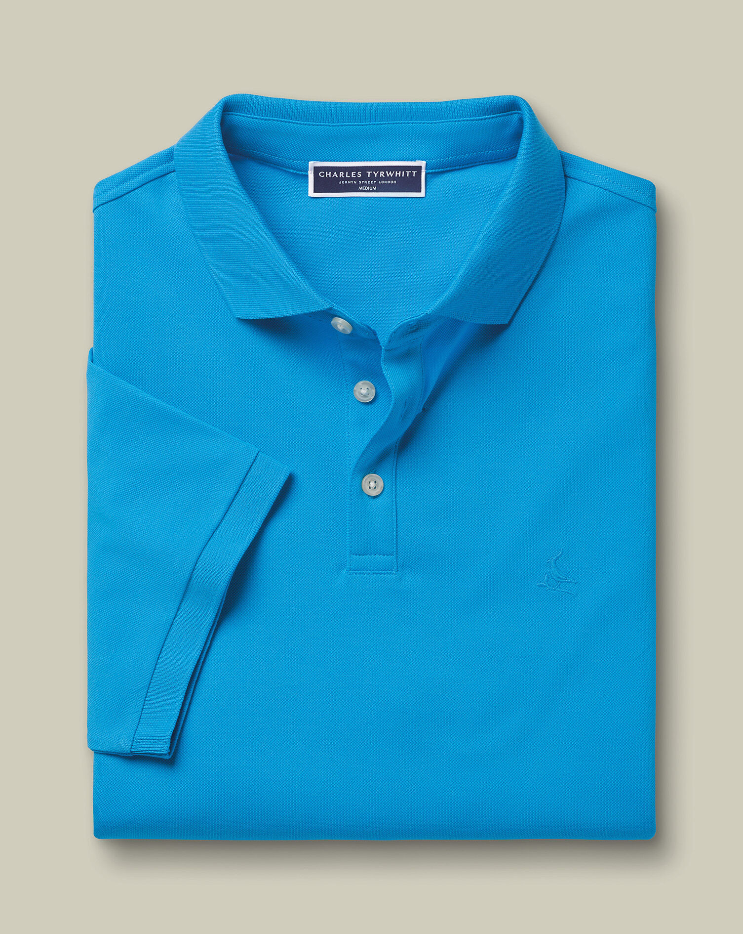 Pique Polo - Turquoise Blue