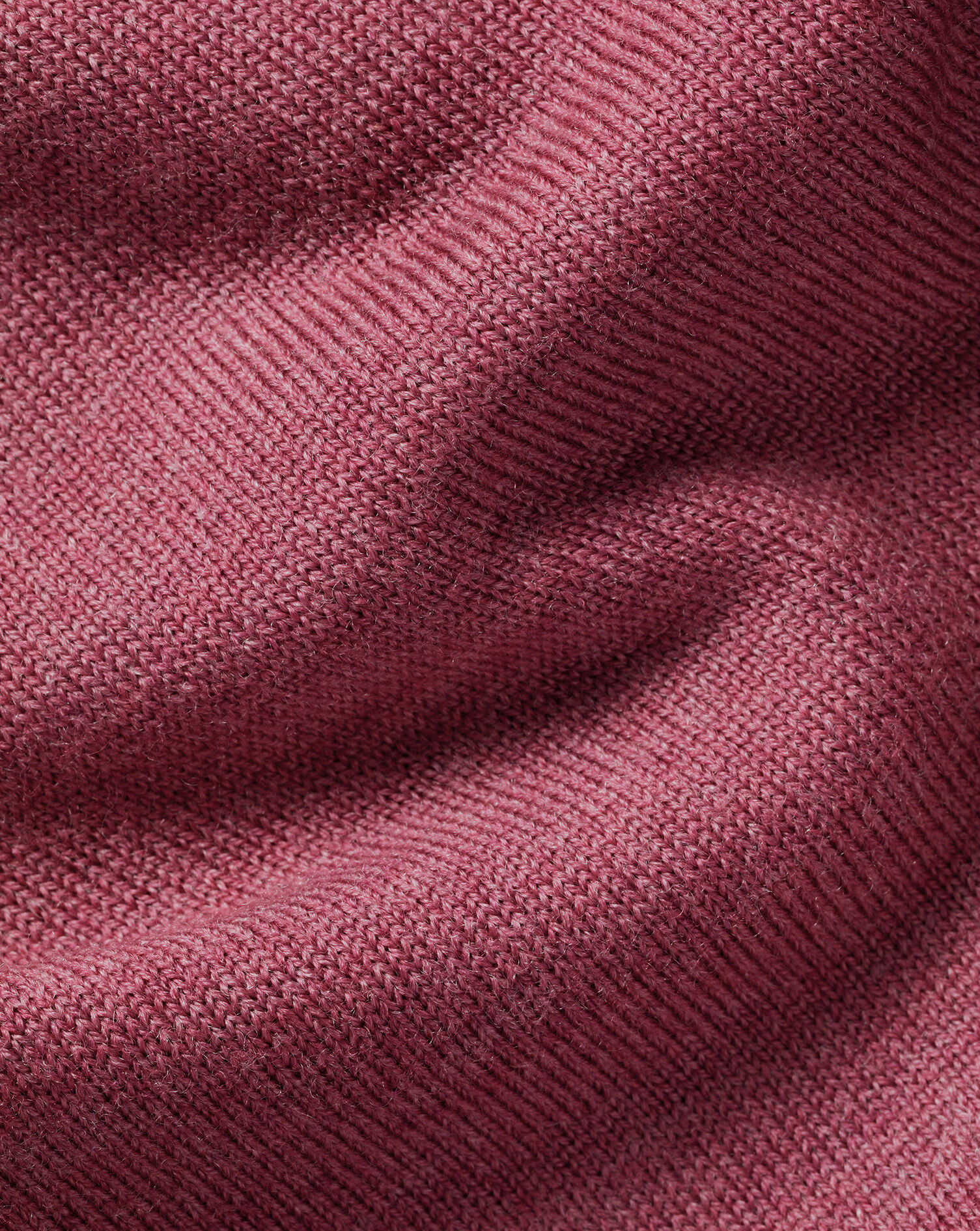 Pure Merino Quarter Zip Sweater - Dark Pink